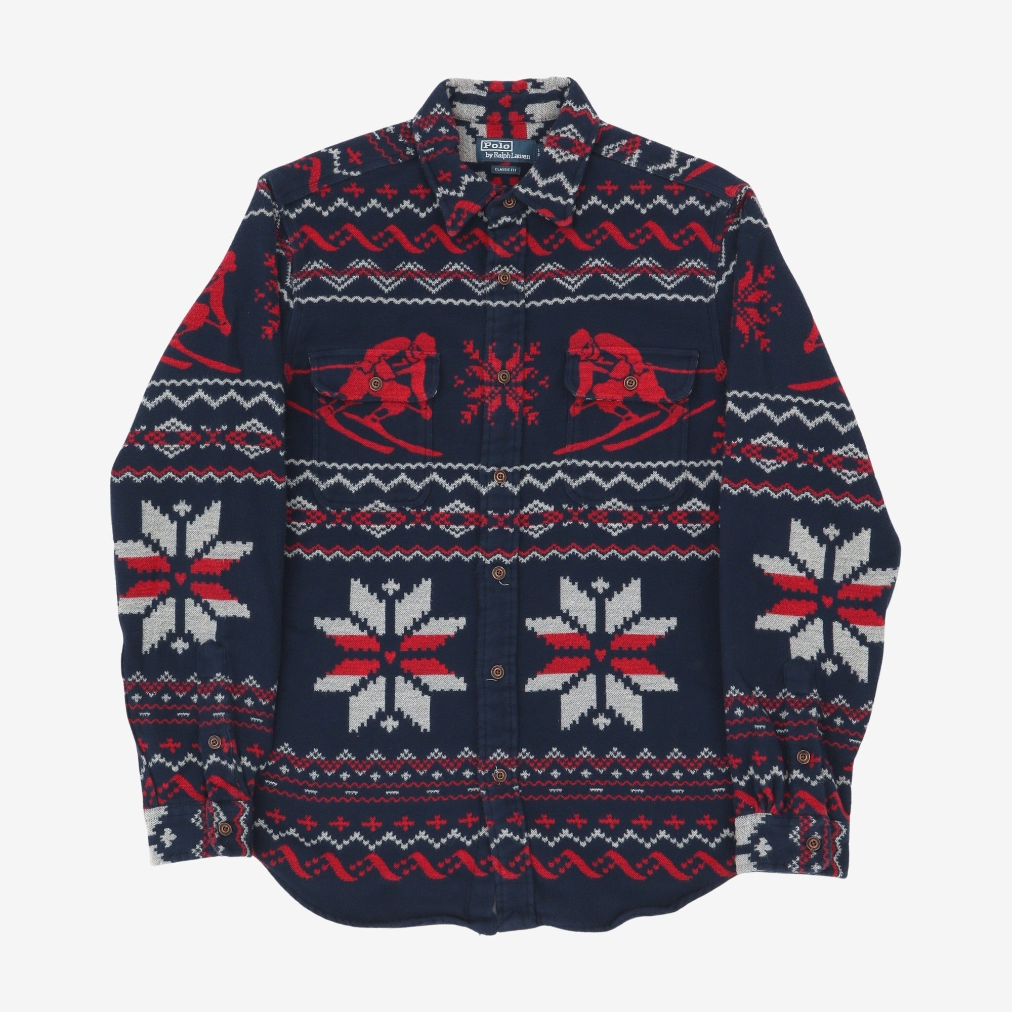 Flannel Jacquard Ski Shirt