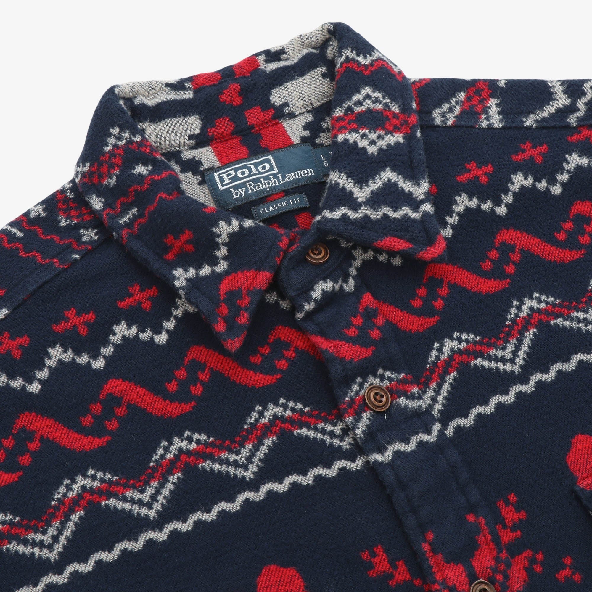 Flannel Jacquard Ski Shirt