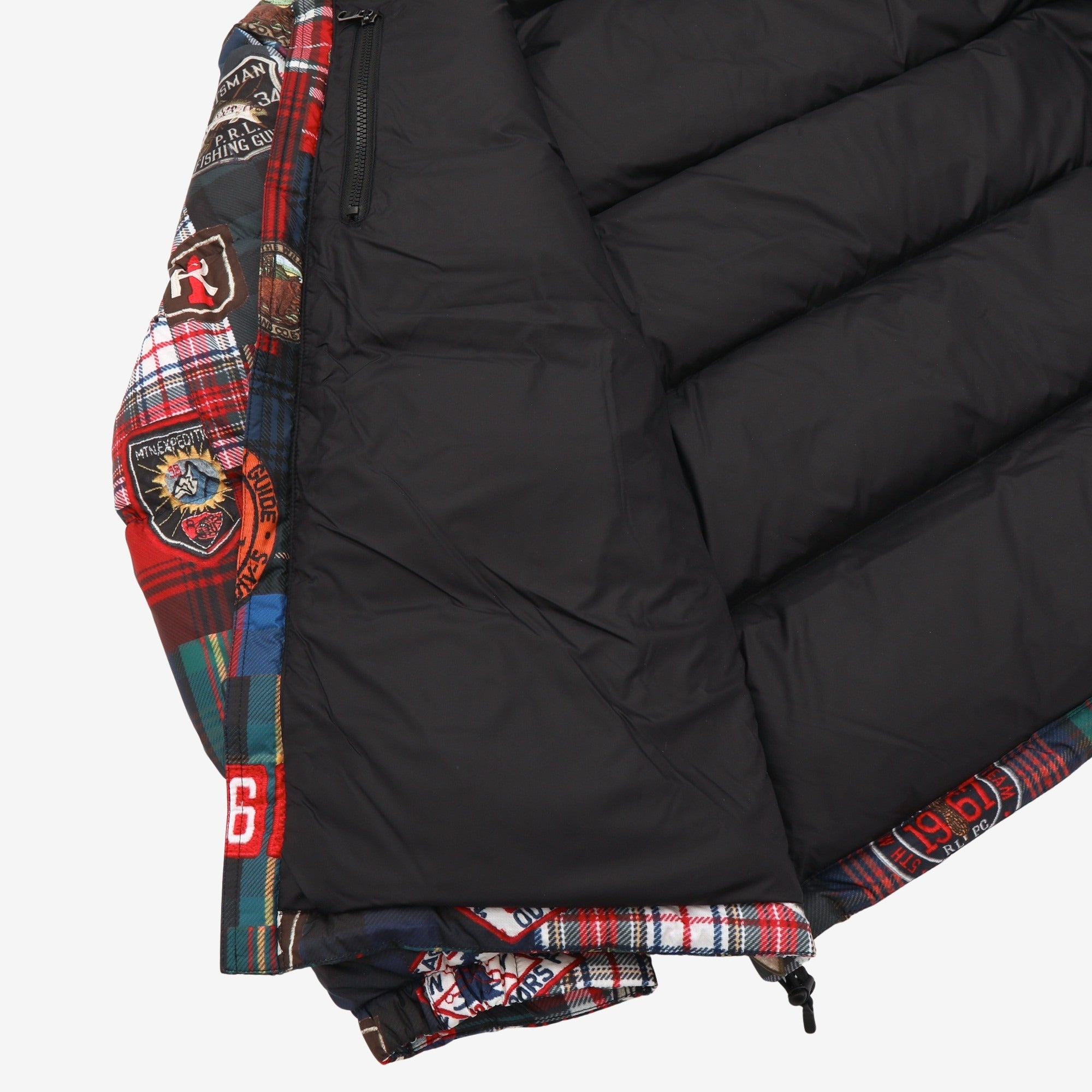 Multi Badge Print Down Jacket