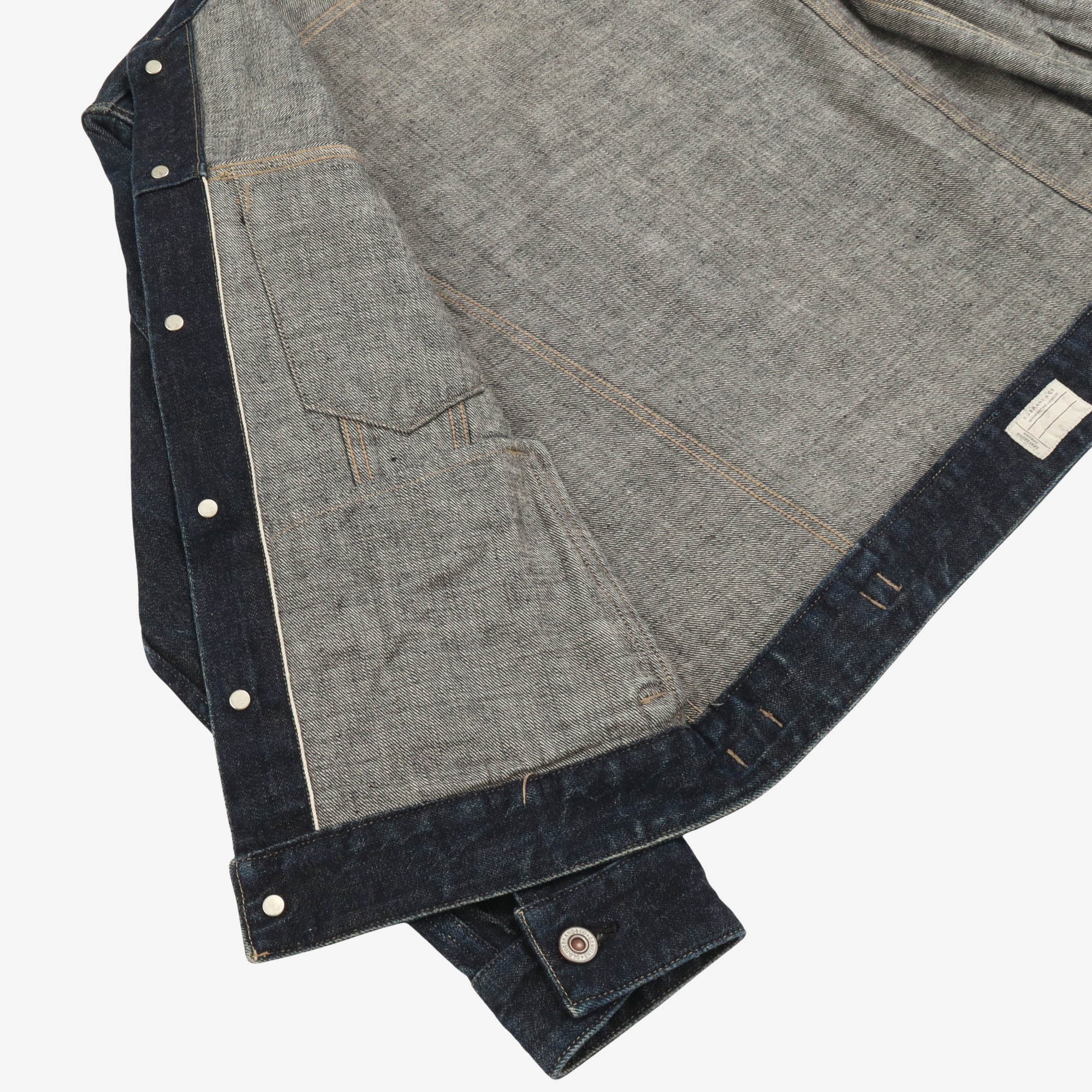 Curved Flap Jean Jacket