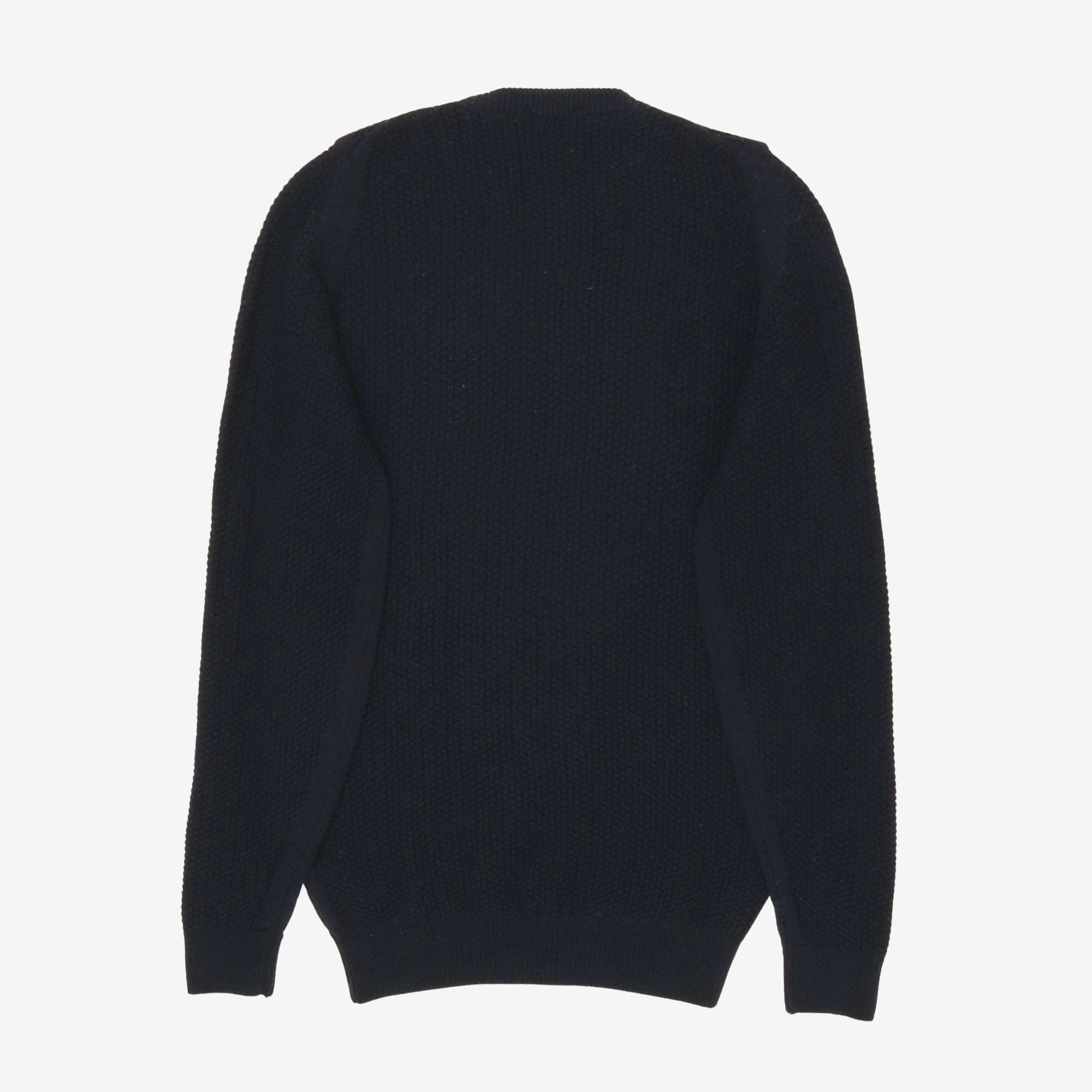 Textured Knit Wool Sweater