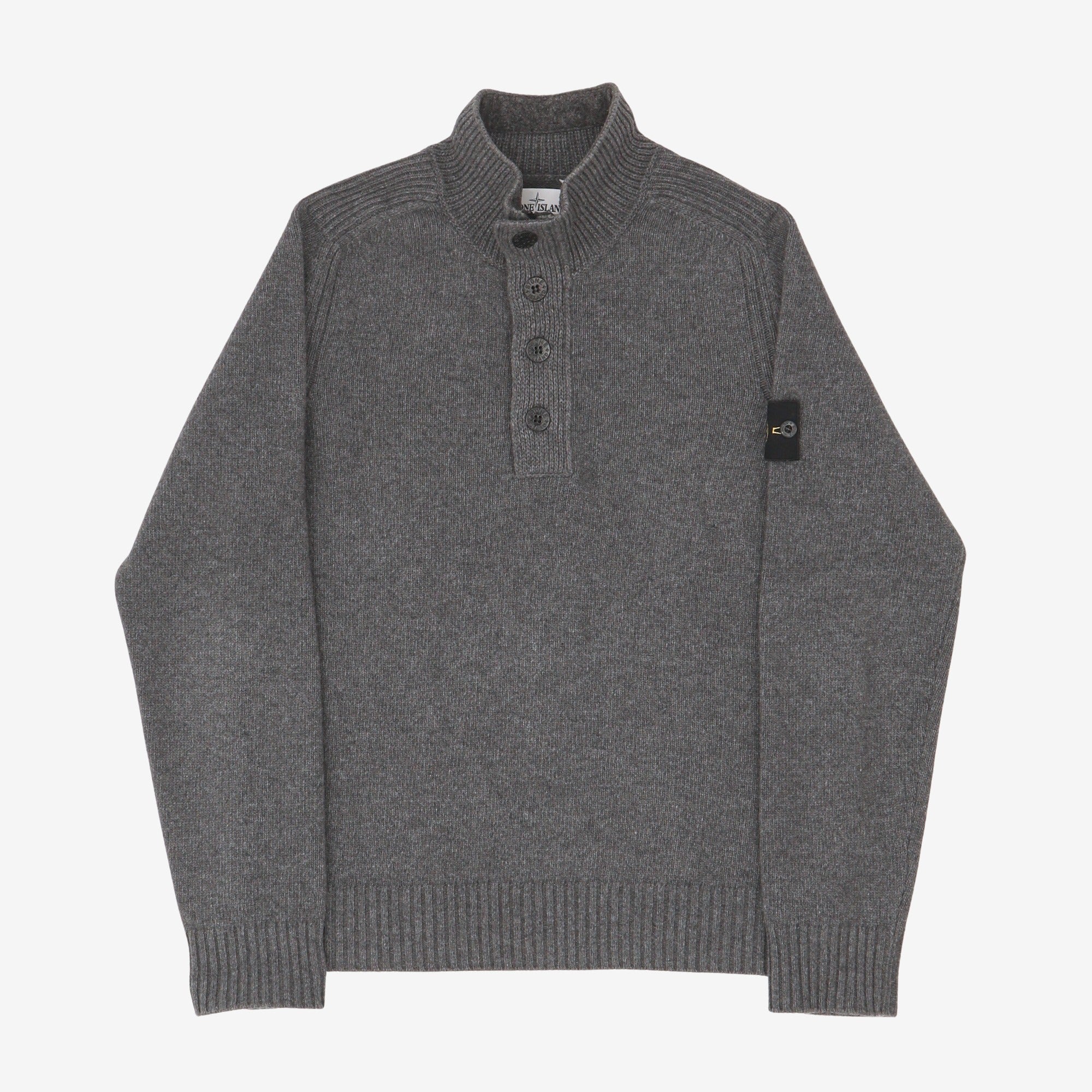 Half Placket Wool Sweater