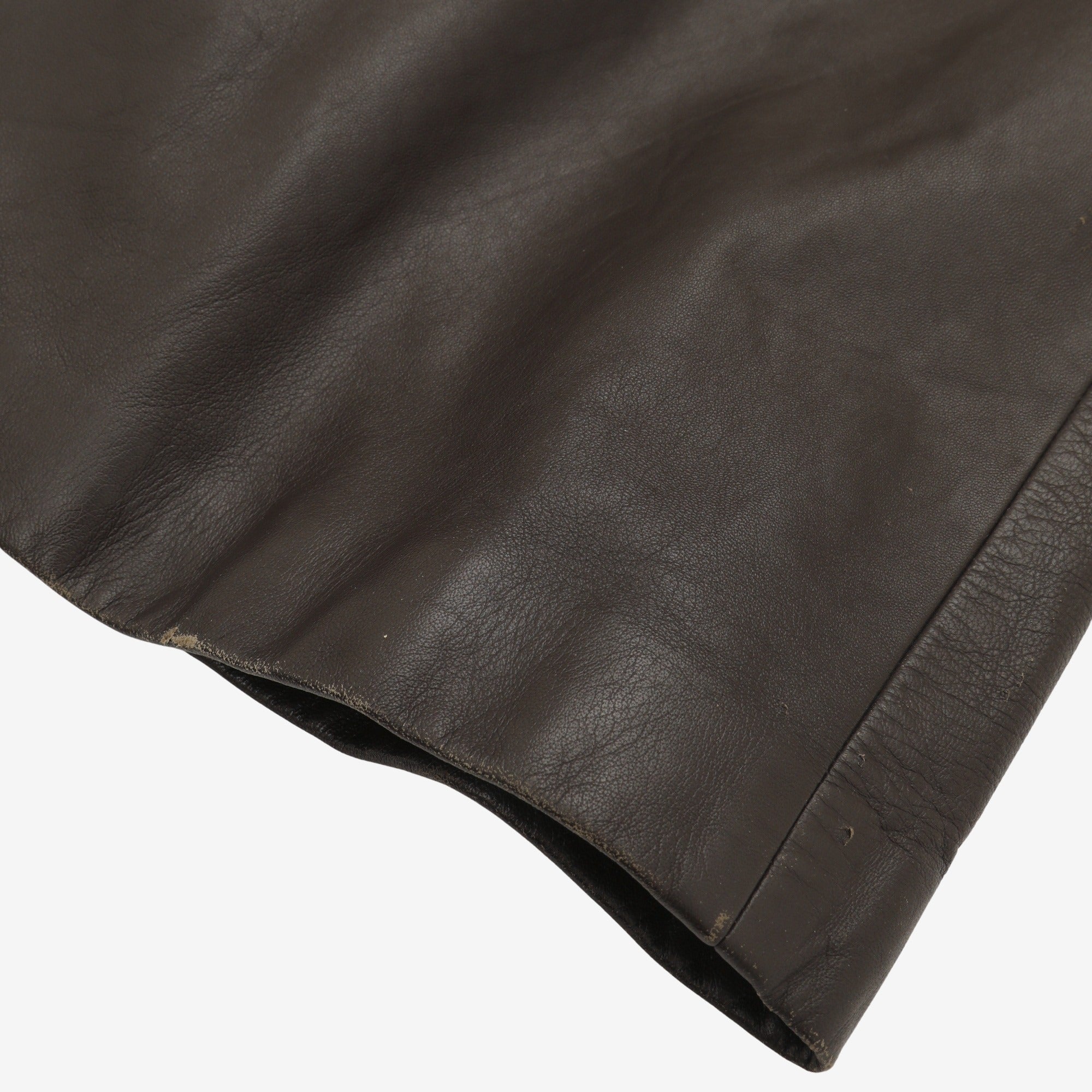 Belted Leather Trench Coat