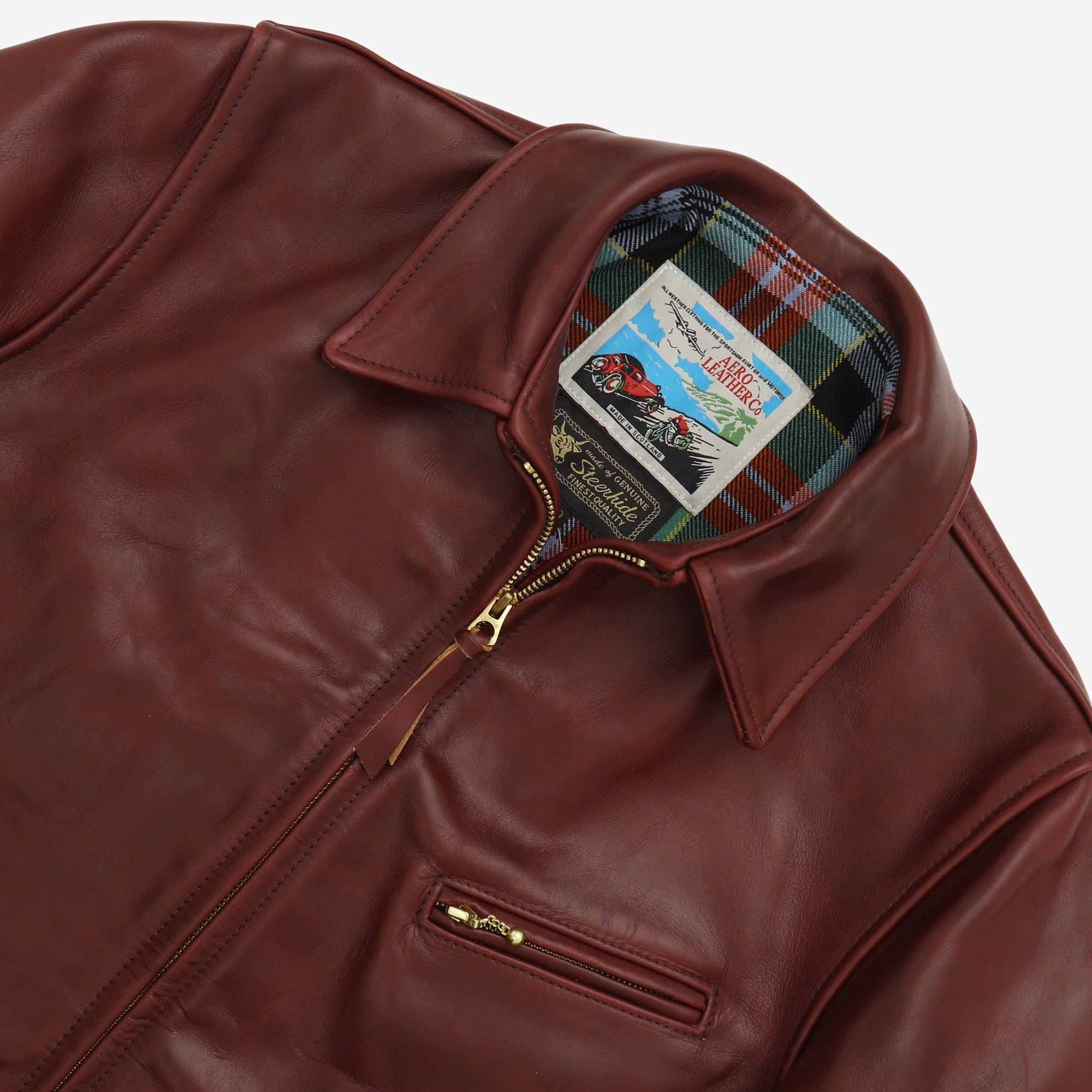 1930s Half Belt Leather Jacket