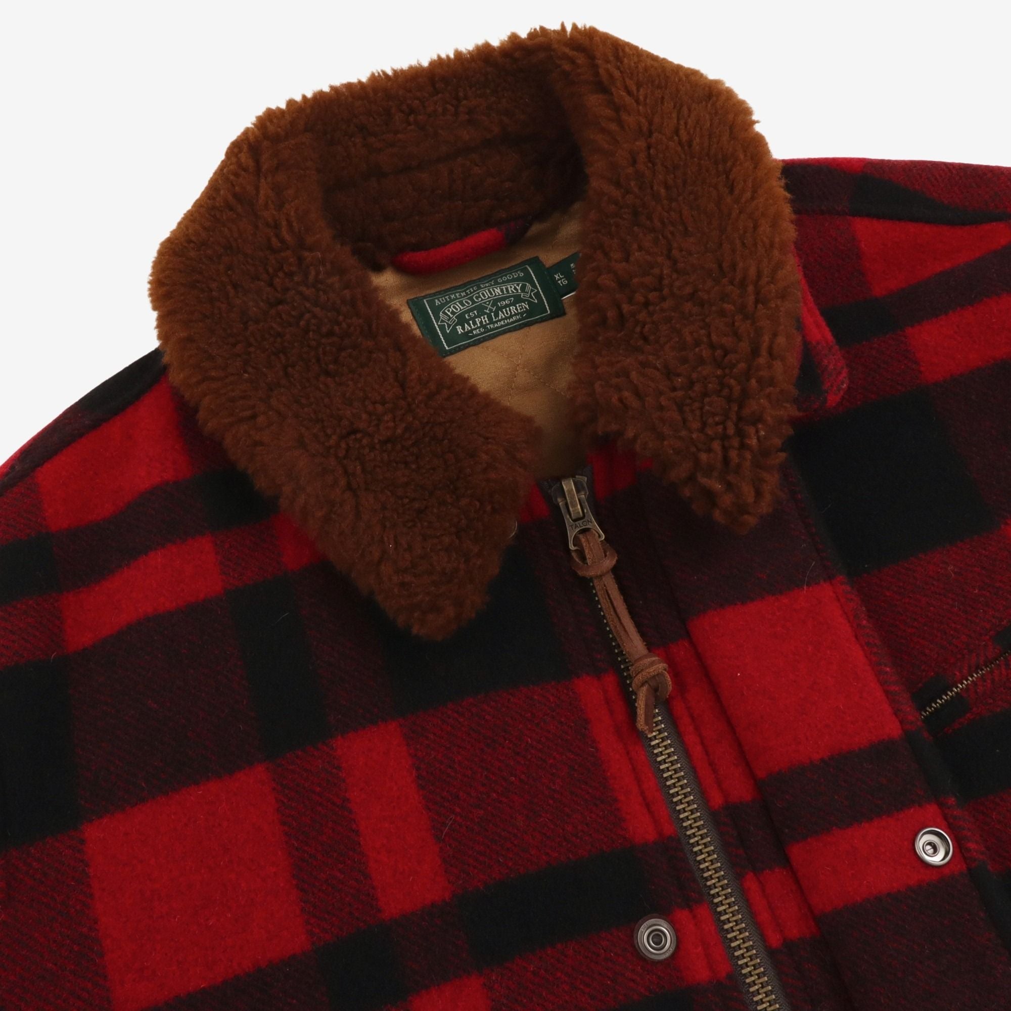 Plaid Shearling Barn Coat