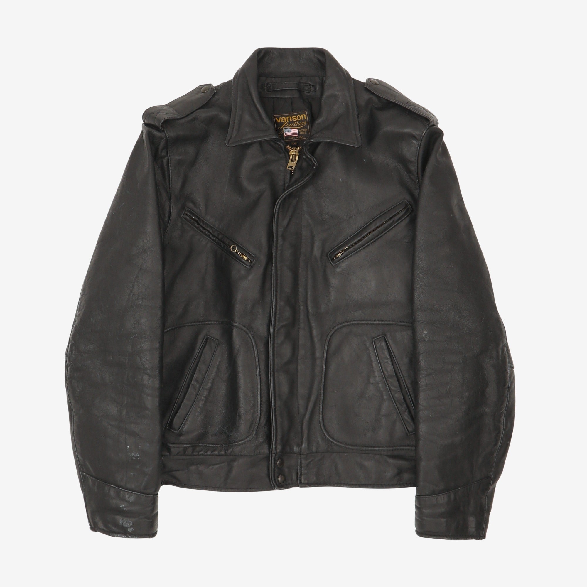 ジャケット・アウター Leather Motorcycle Jacket Vintage Vanson Leather Vintage Motorcycle Jacket – Marrkt