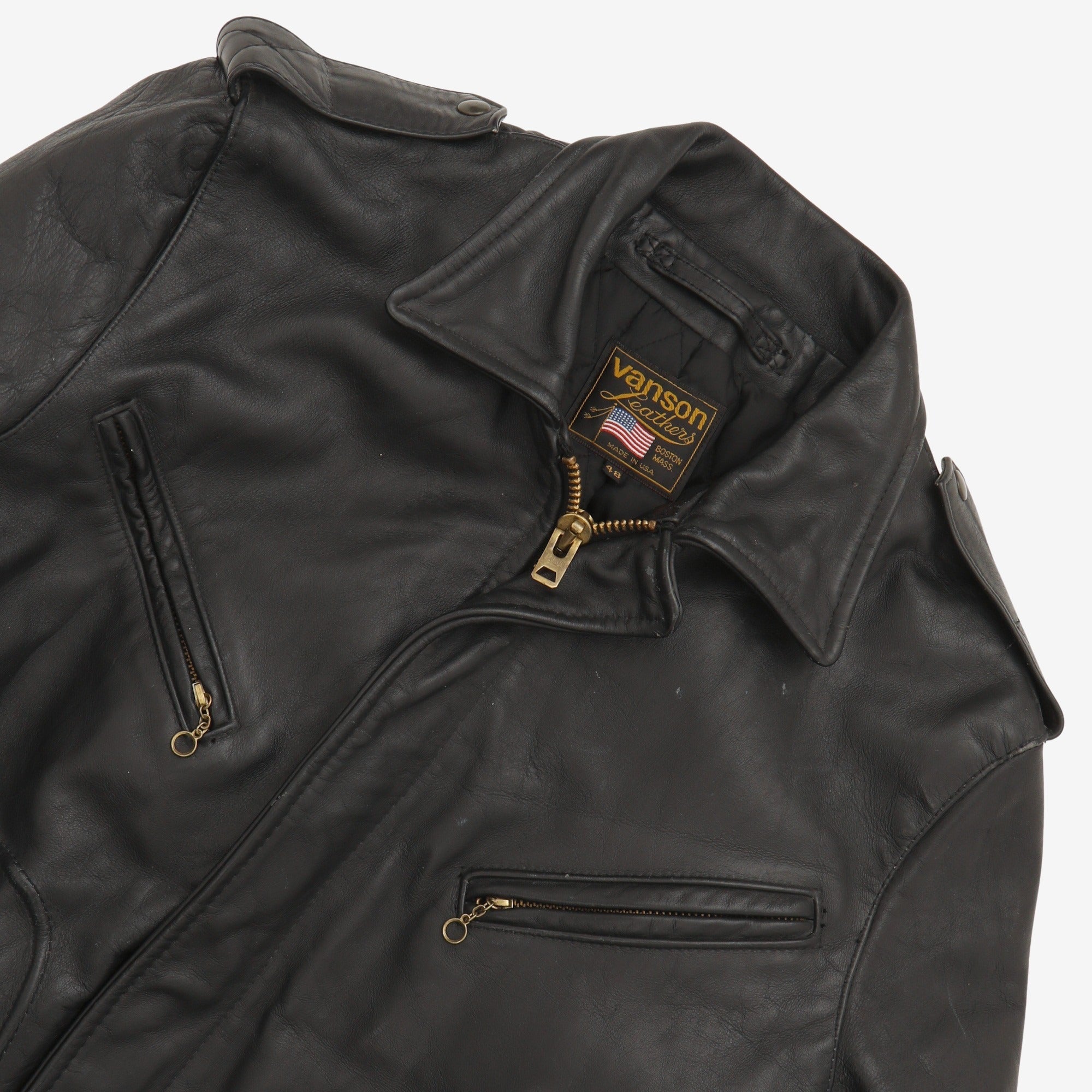 Vanson Leather Vintage Motorcycle Jacket – Marrkt