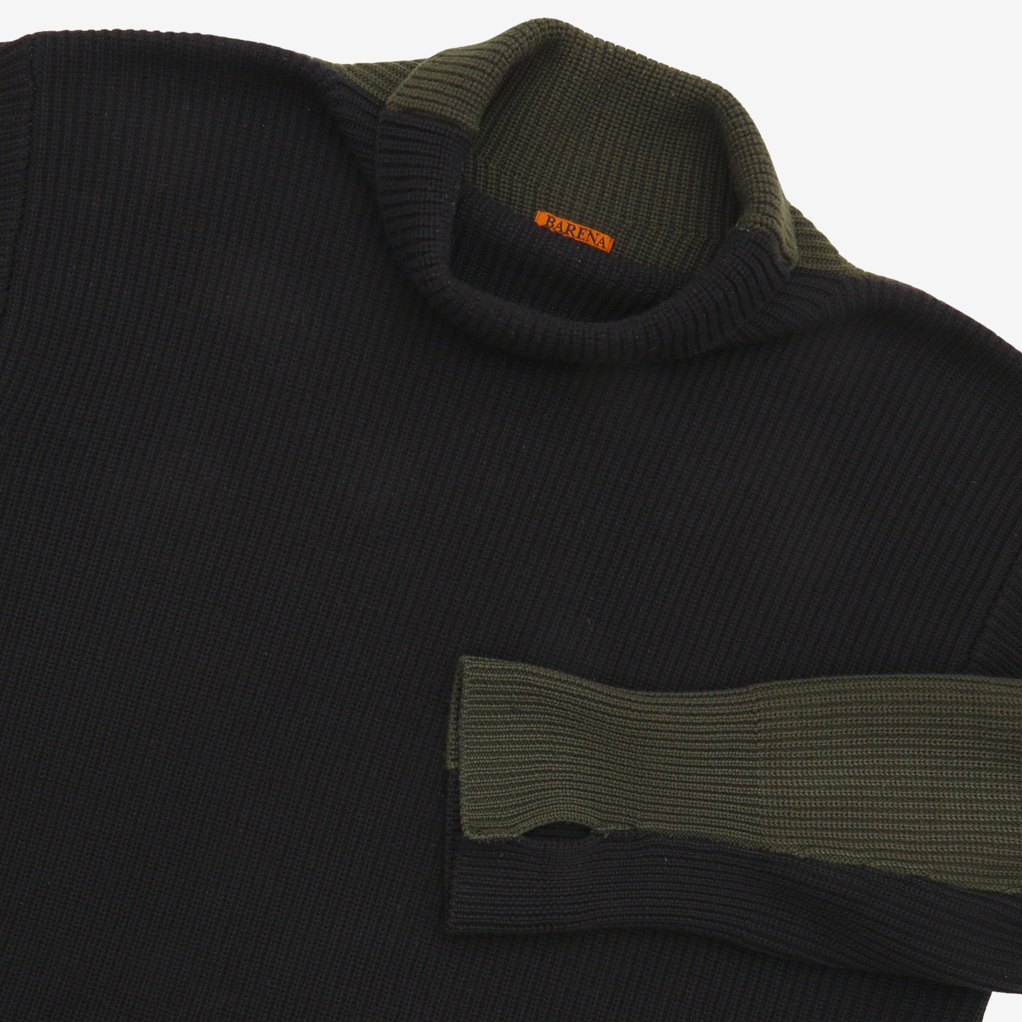 Two Tone Roll Neck Sweater