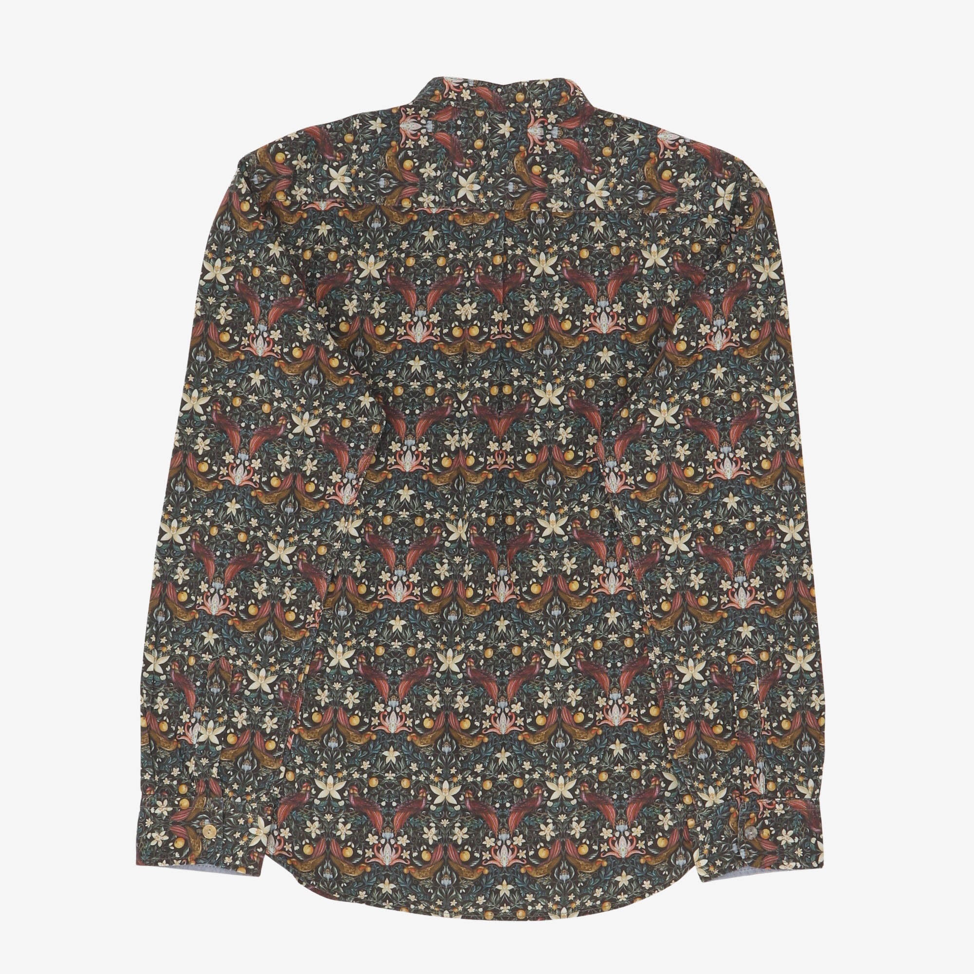 Floral Band Collar Shirt