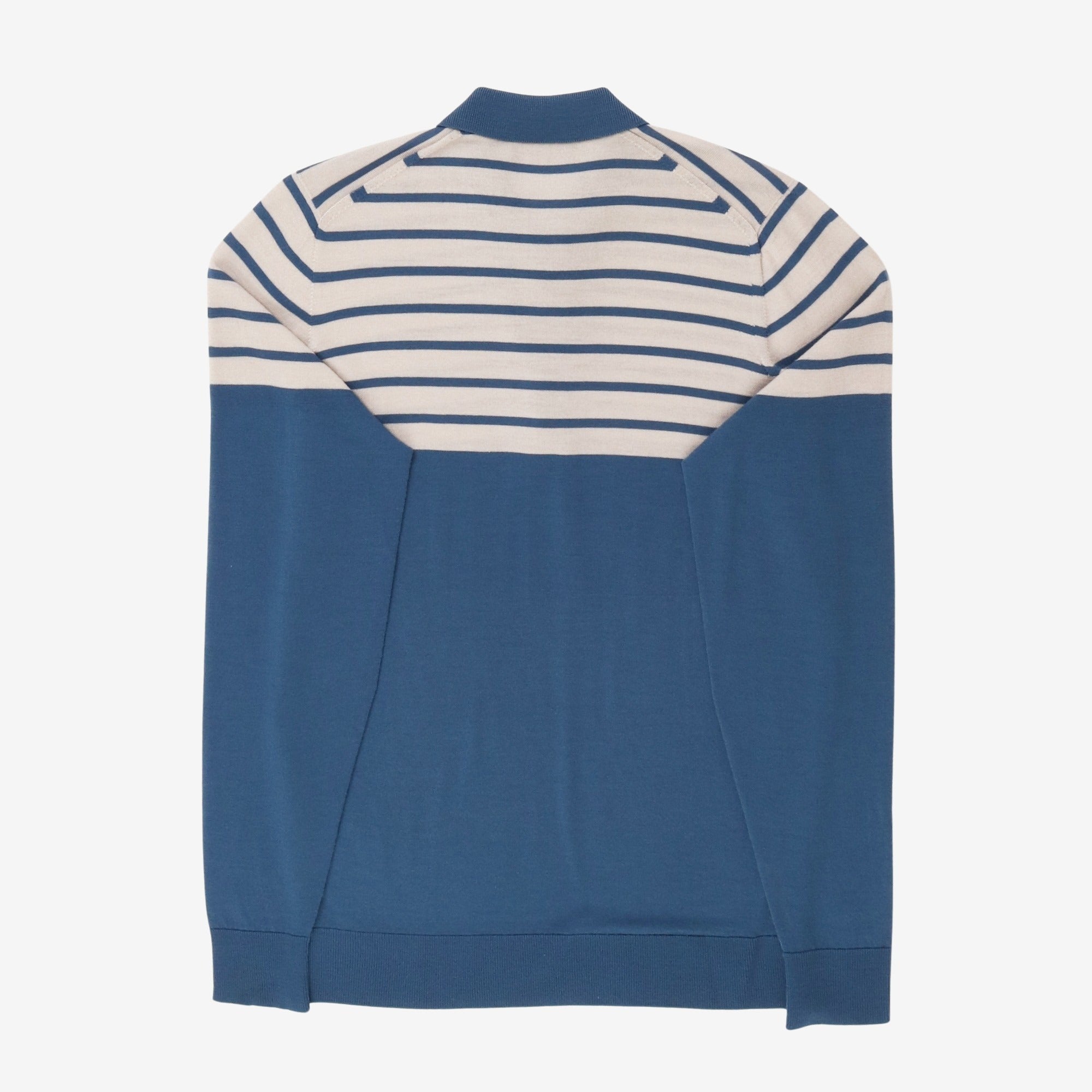 LS Striped Merino Polo