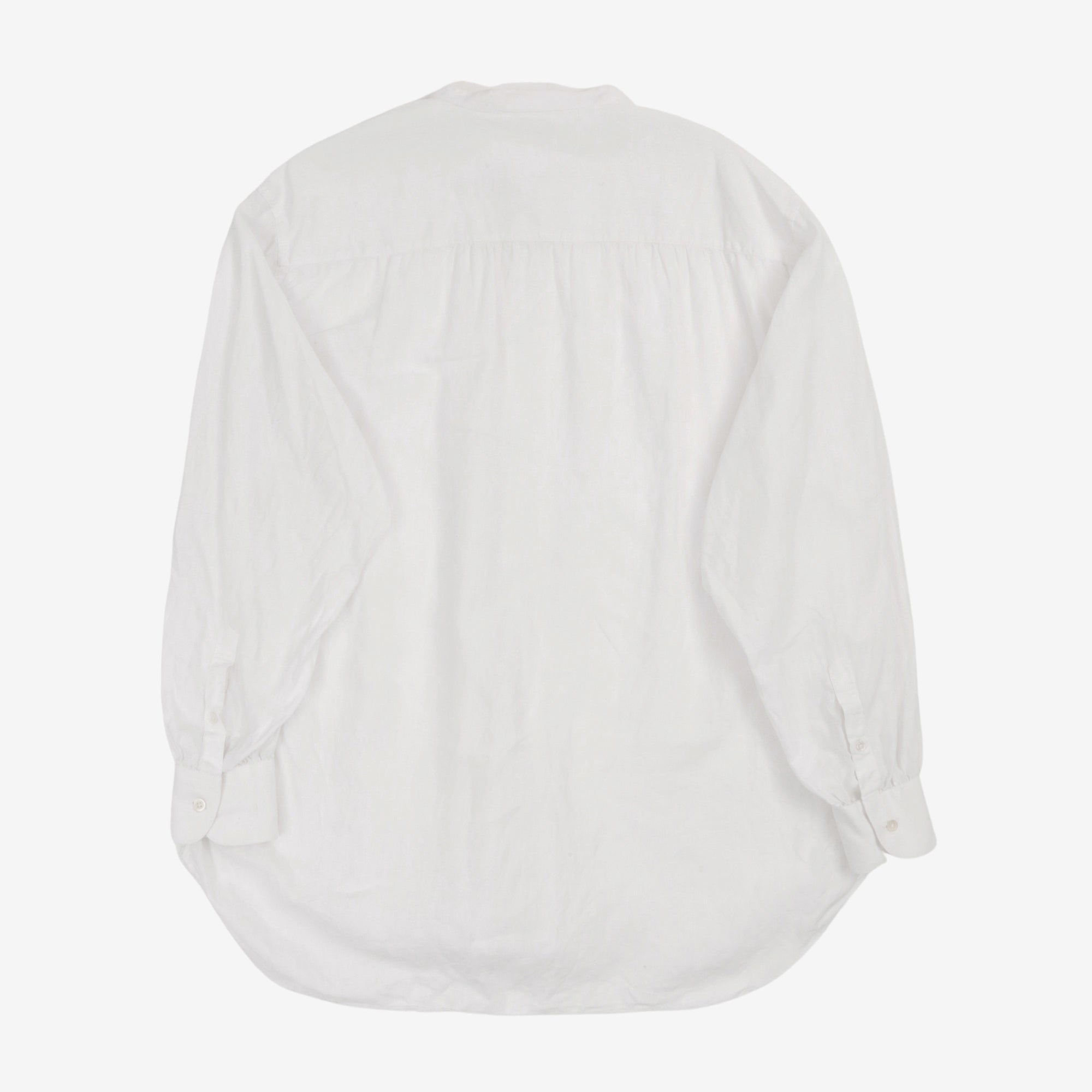 Collarless Linen PO Shirt