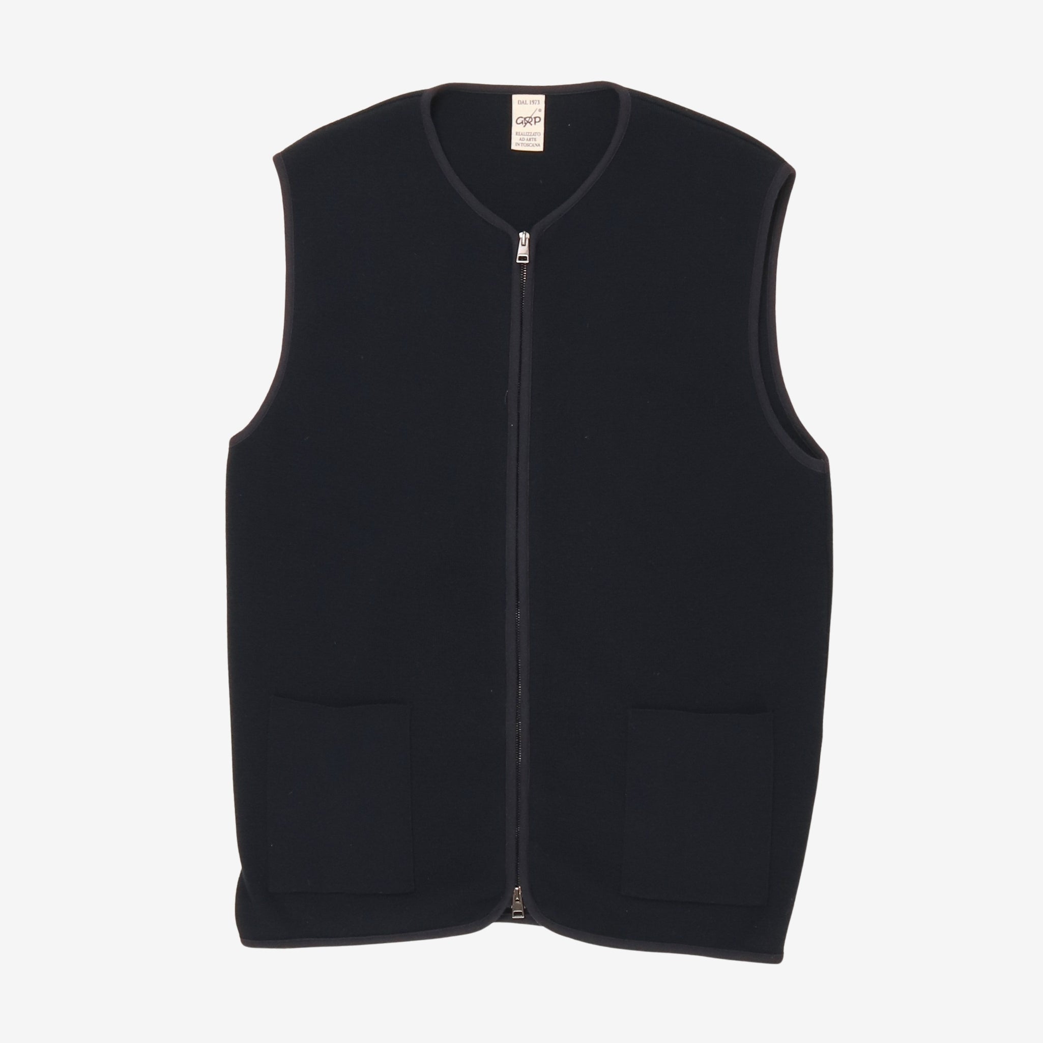 Merino Wool Full Zip Vest