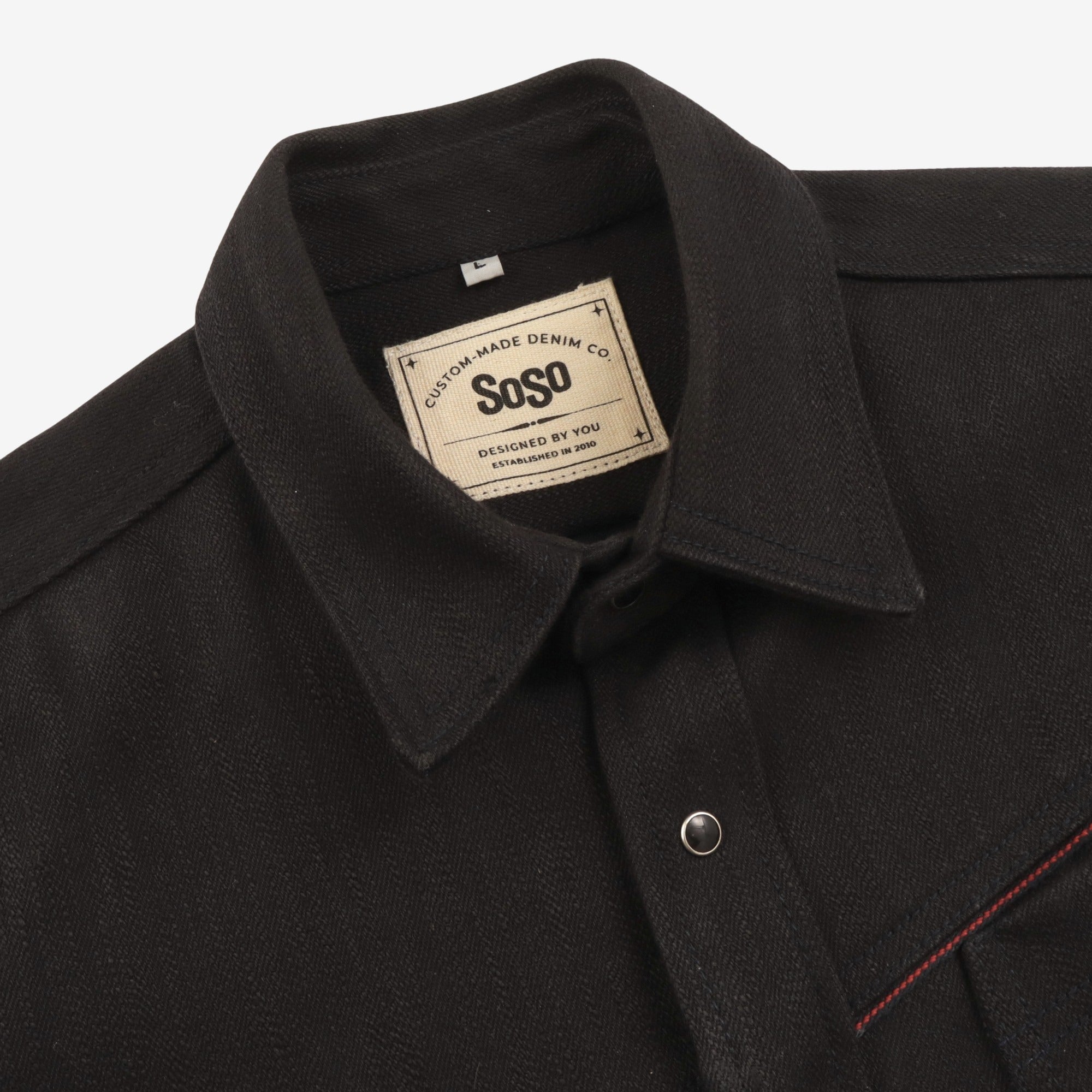 Slant Stripe Denim Overshirt