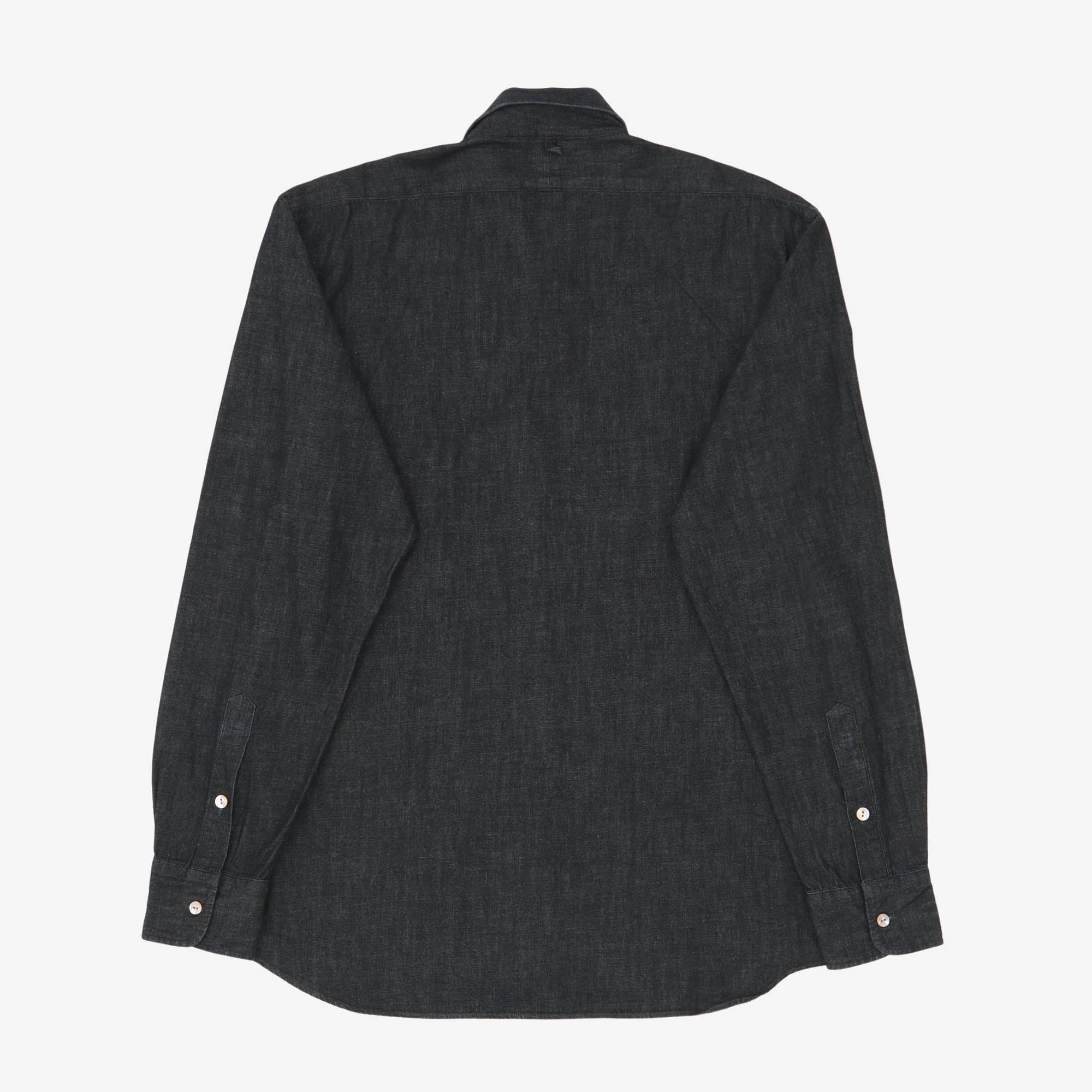 Shawl Collar Denim Shirt