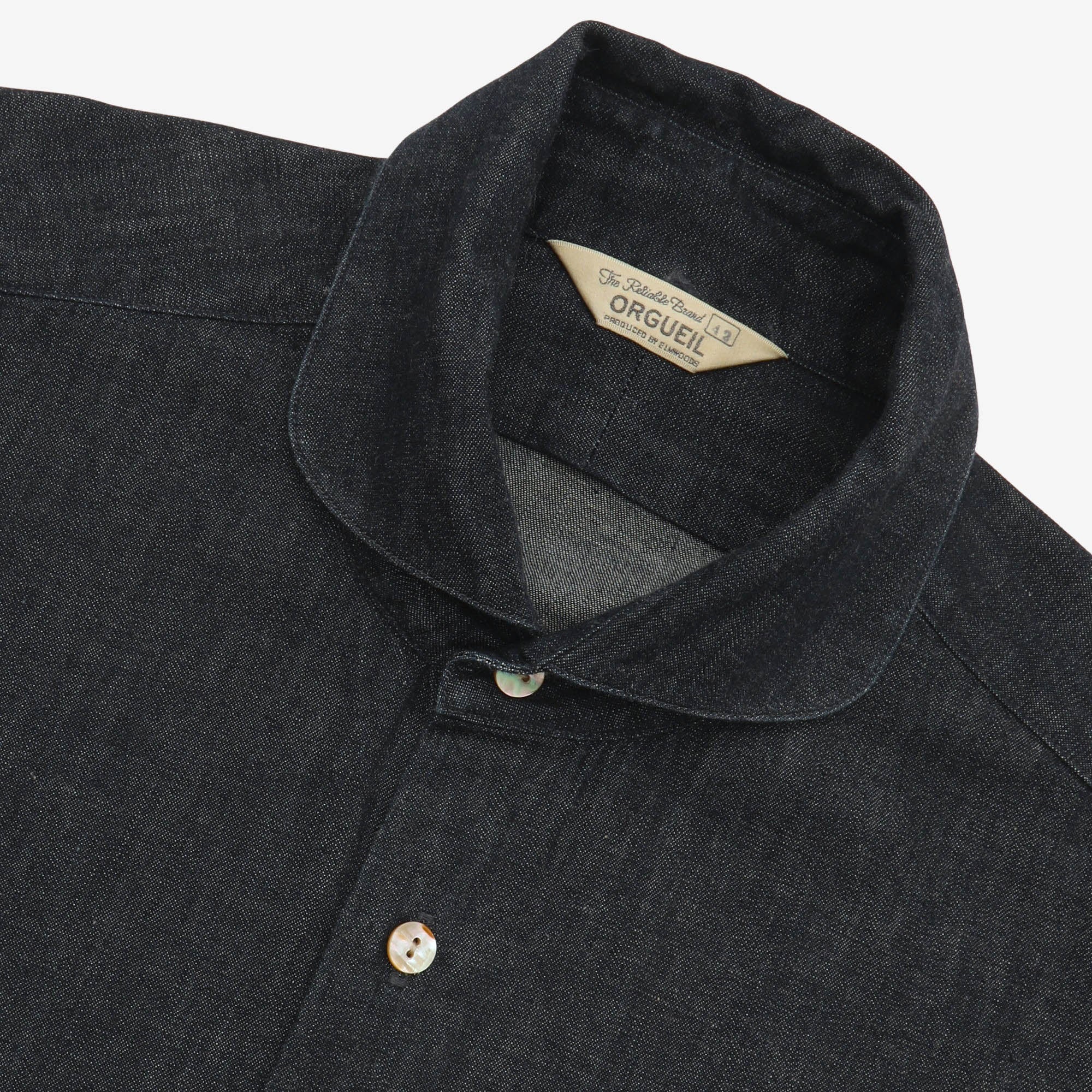 Shawl Collar Denim Shirt