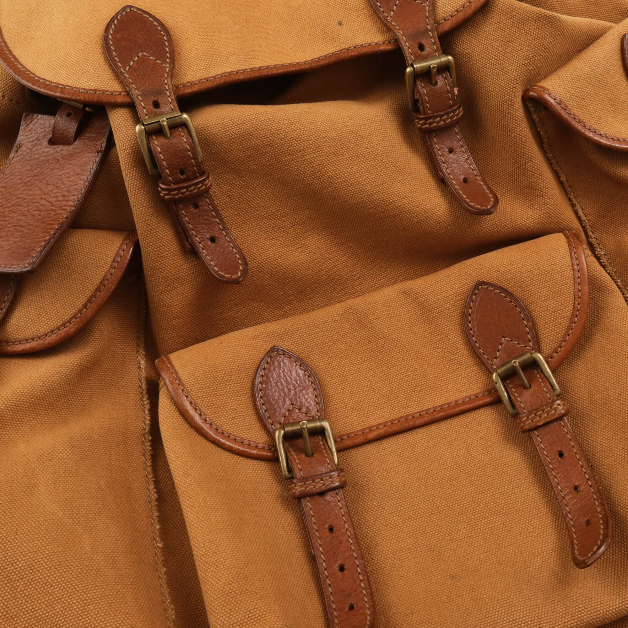 Leather Canvas Rucksack
