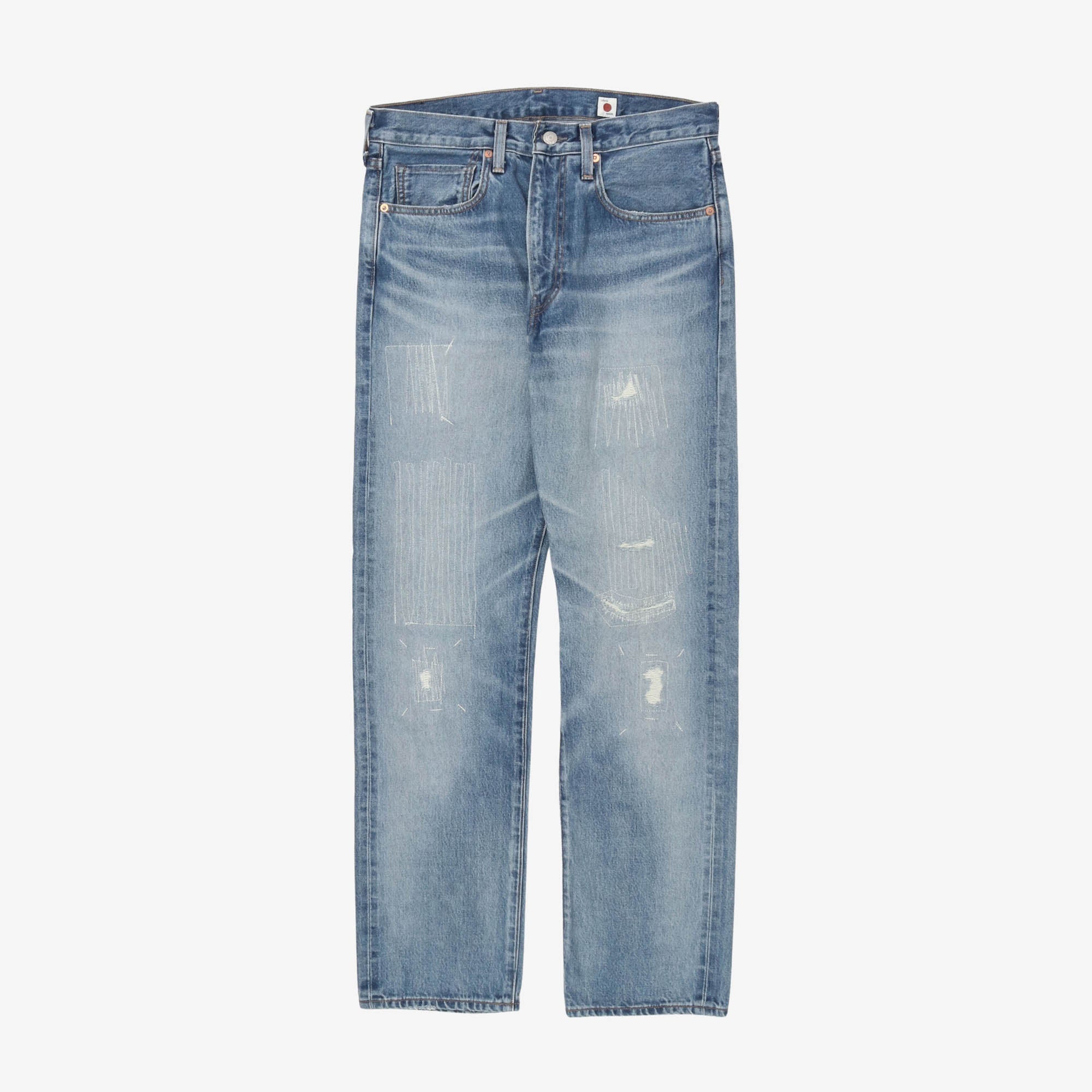 505 Distressed Selvedge Denim (Blue Tab Japan)