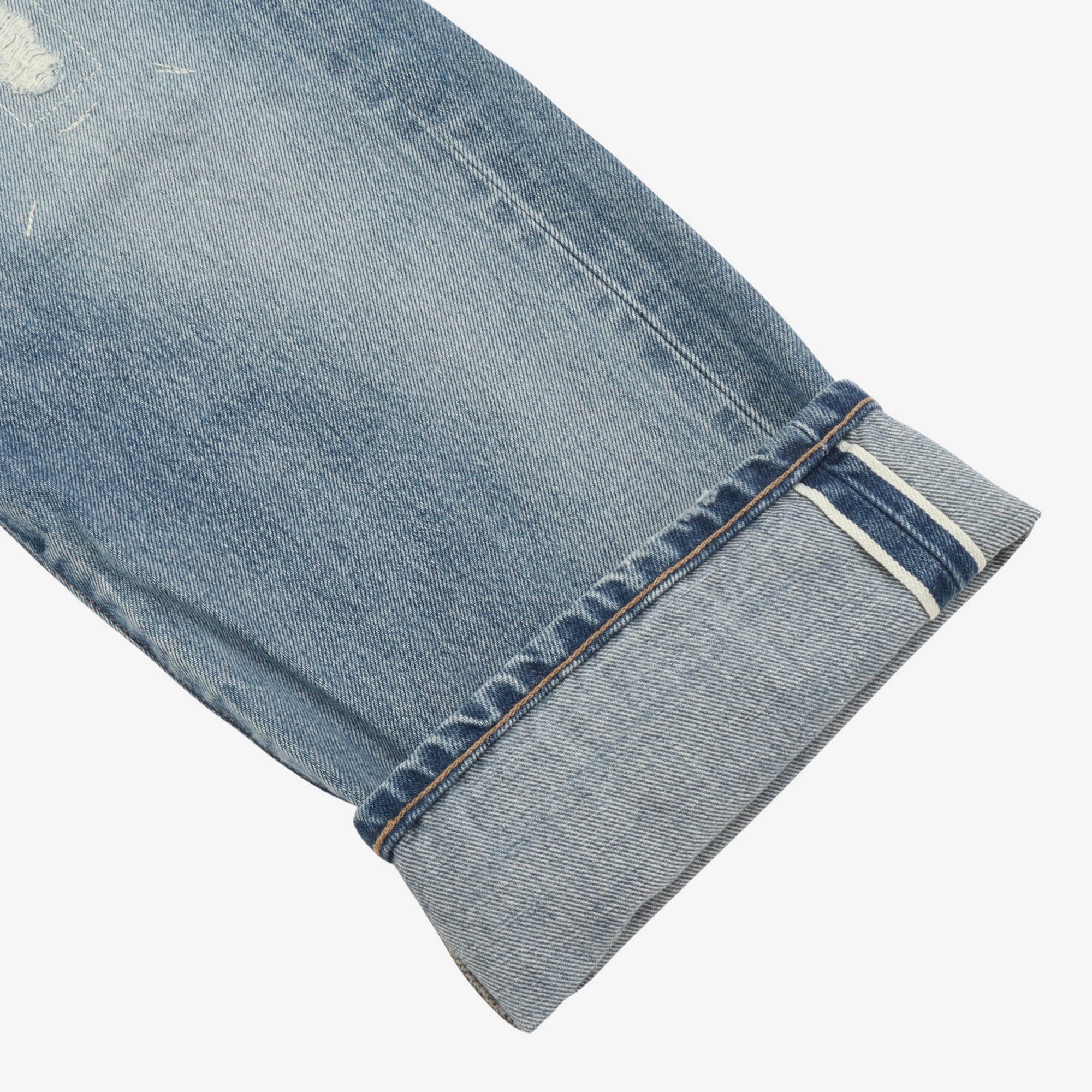 505 Distressed Selvedge Denim (Blue Tab Japan)