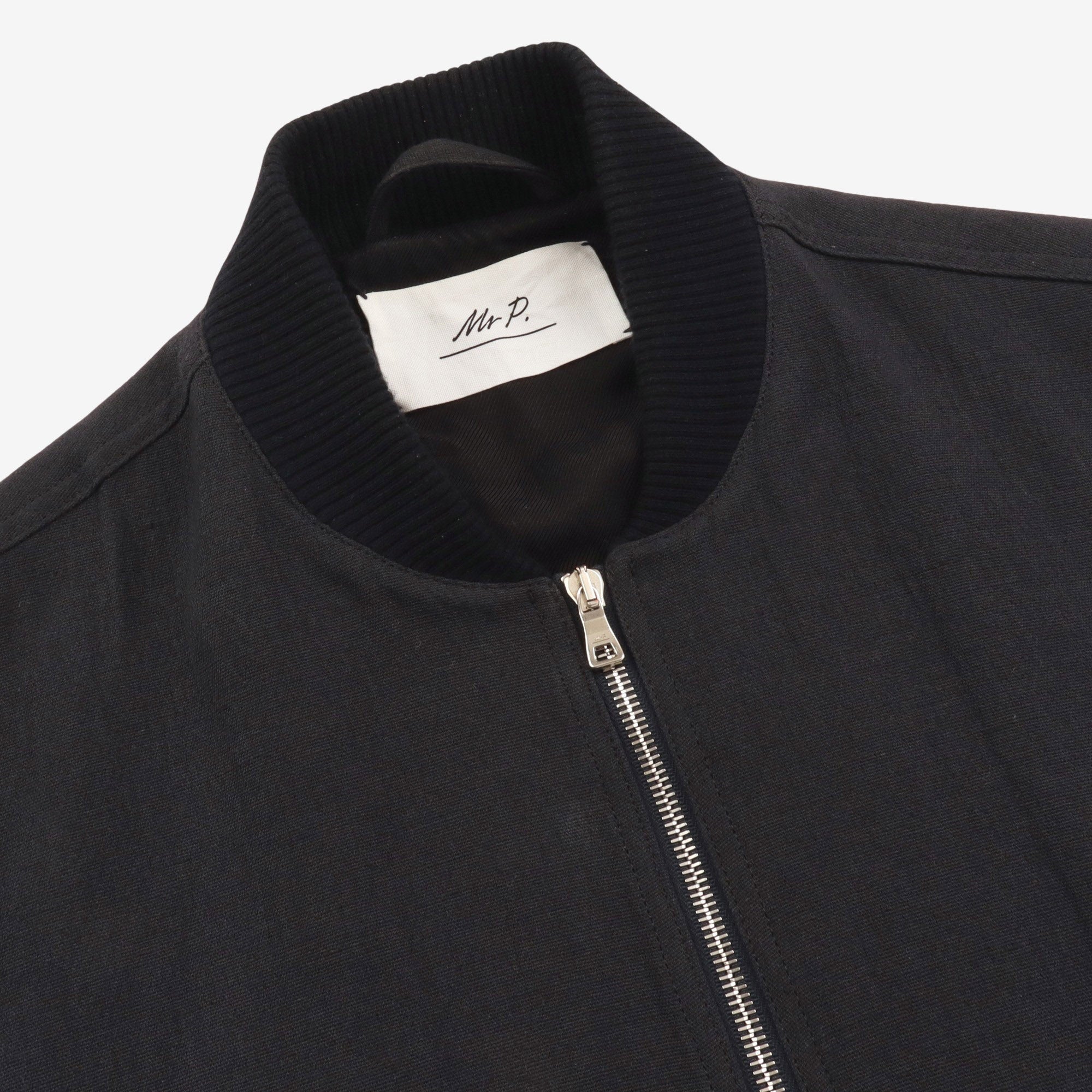 Linen Blend Bomber Jacket