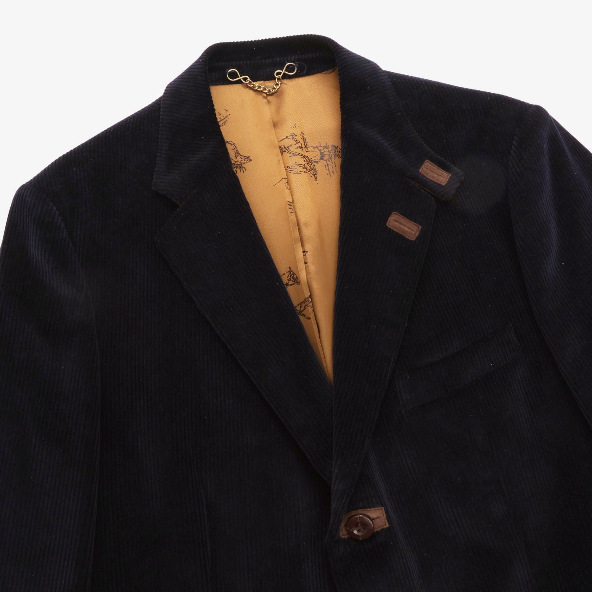 Leather Patch Corduroy Blazer