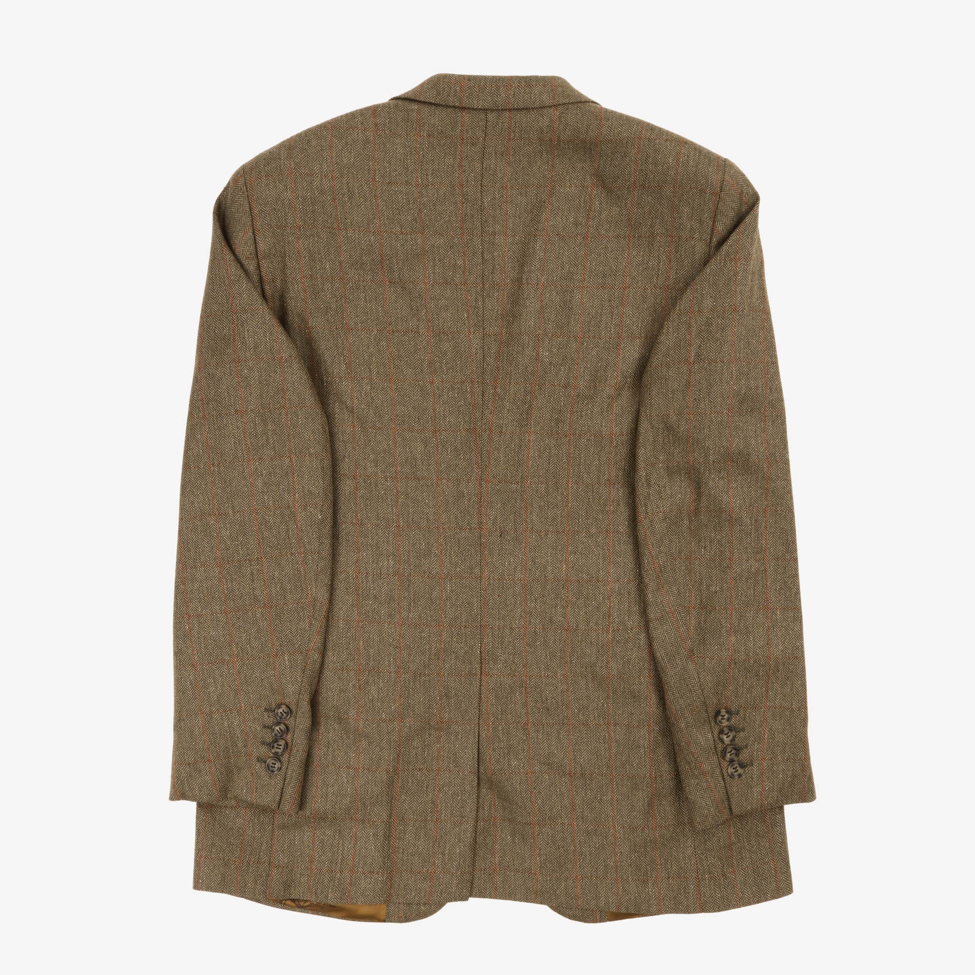 Herringbone Check Silk Blazer