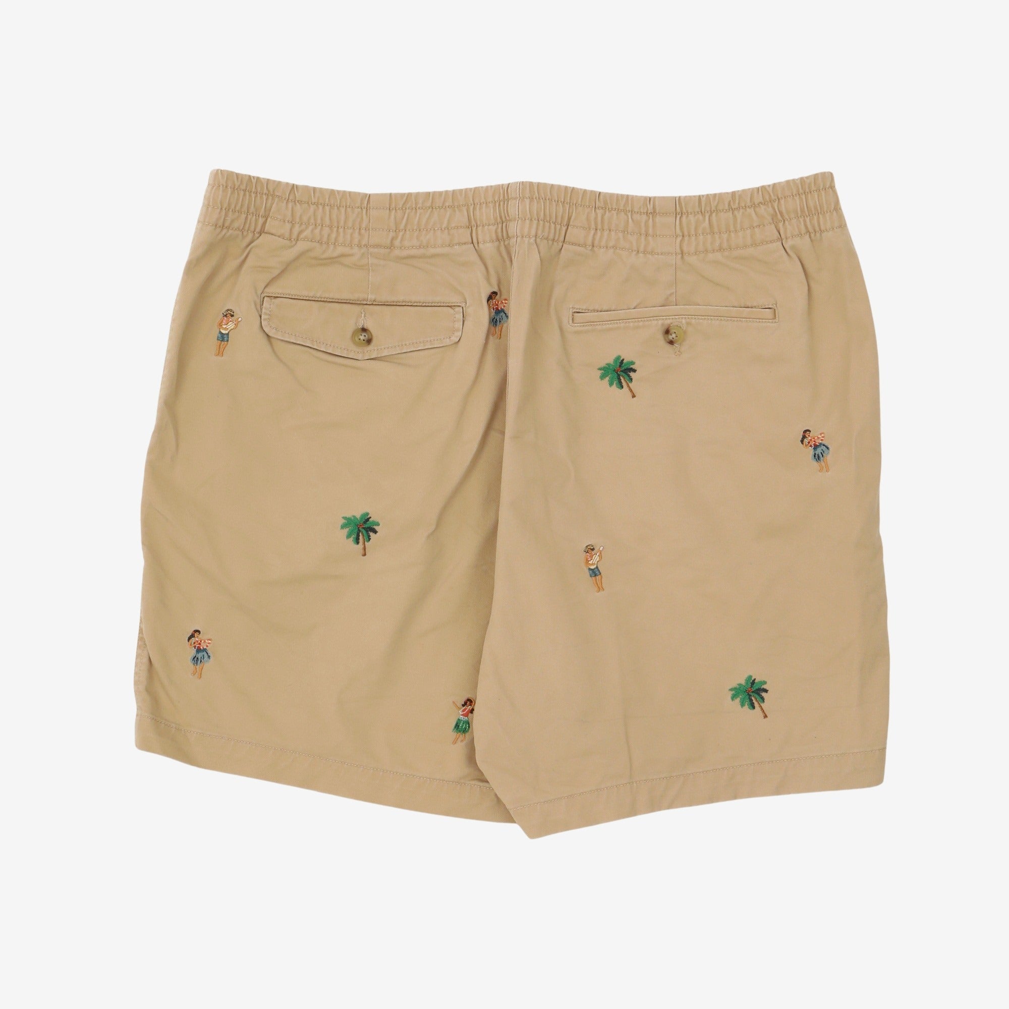 Hawaiian Embroidered Shorts