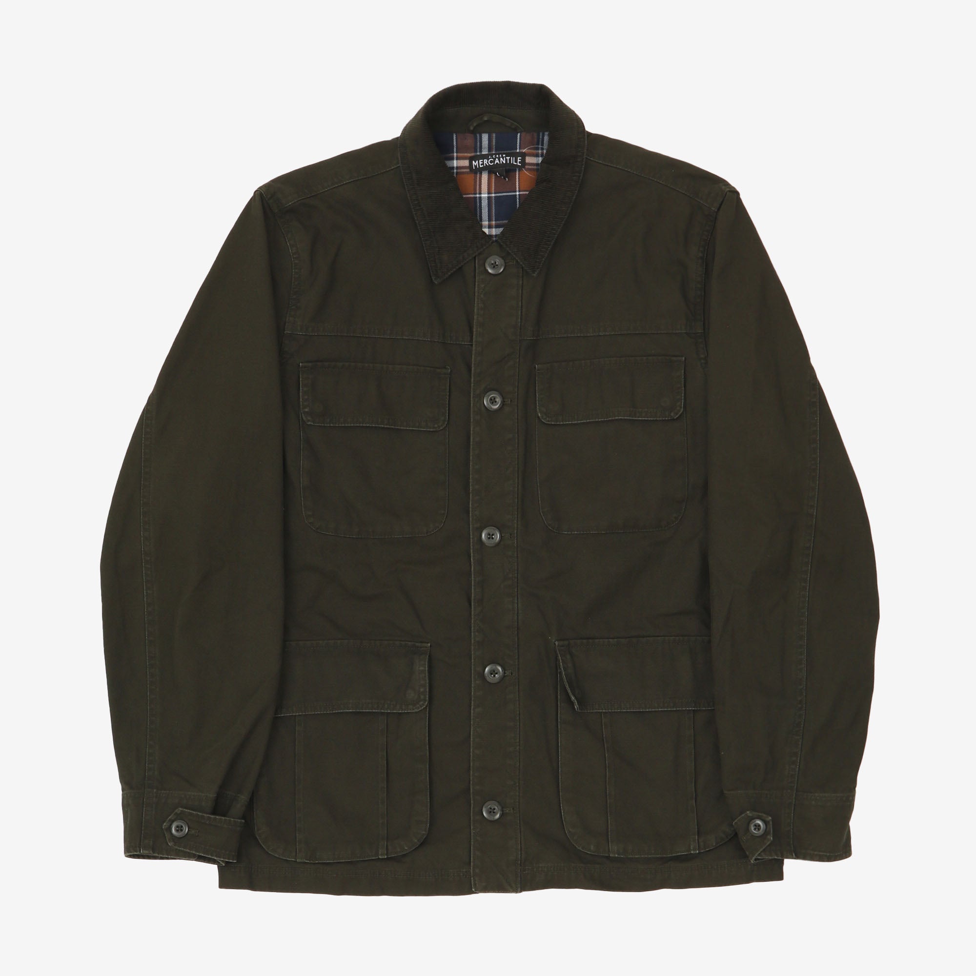 J crew flannel deals lined barn jacket