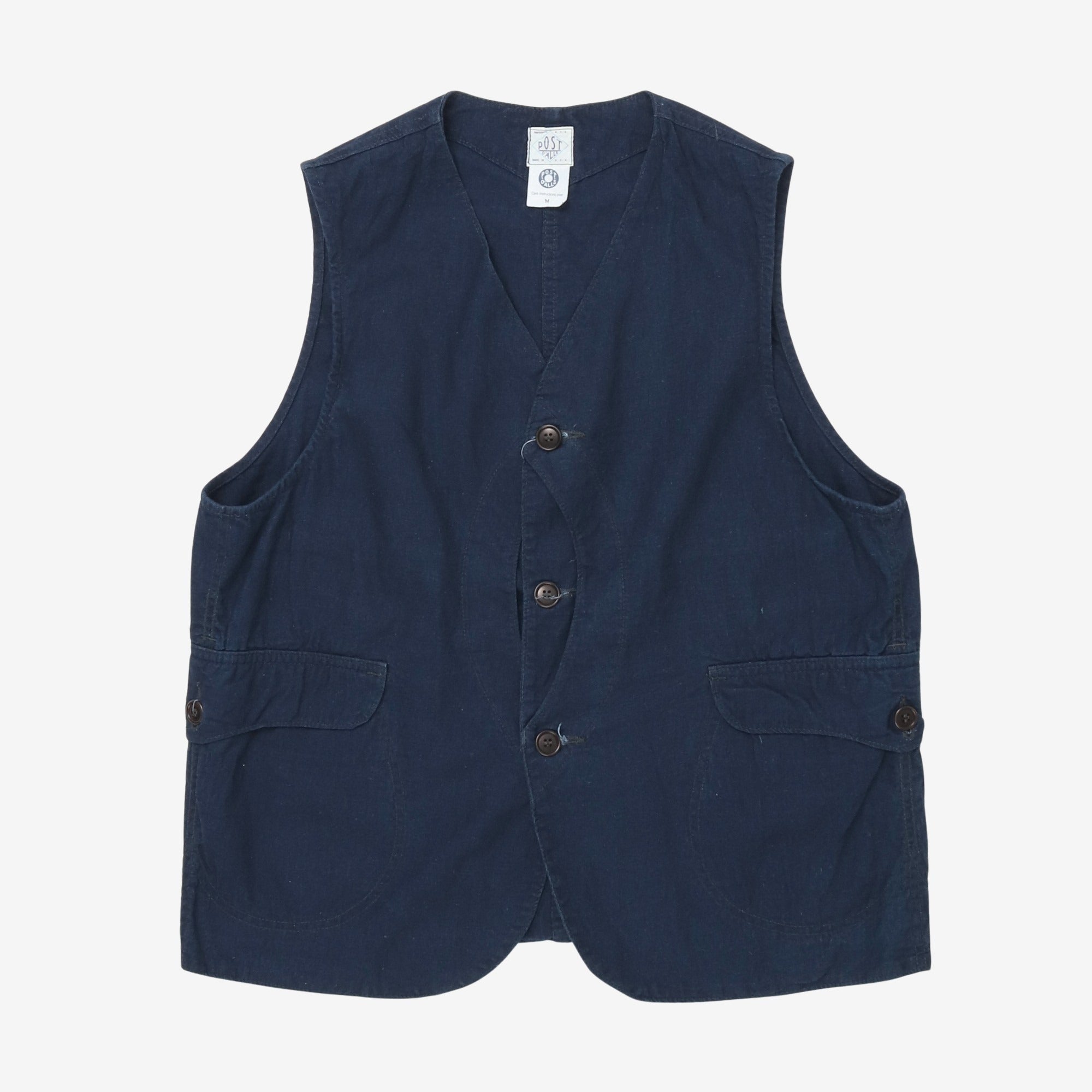 POST OALLS TRAVELER DENIM VEST POST OALLS TRAVELER DENIM VEST