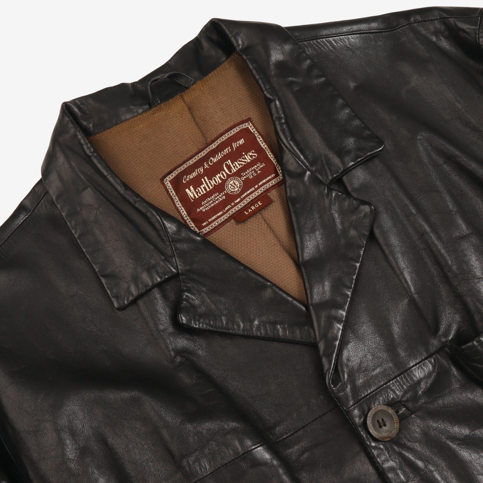 Marlboro Classics 1990s Leather Jacket – Marrkt