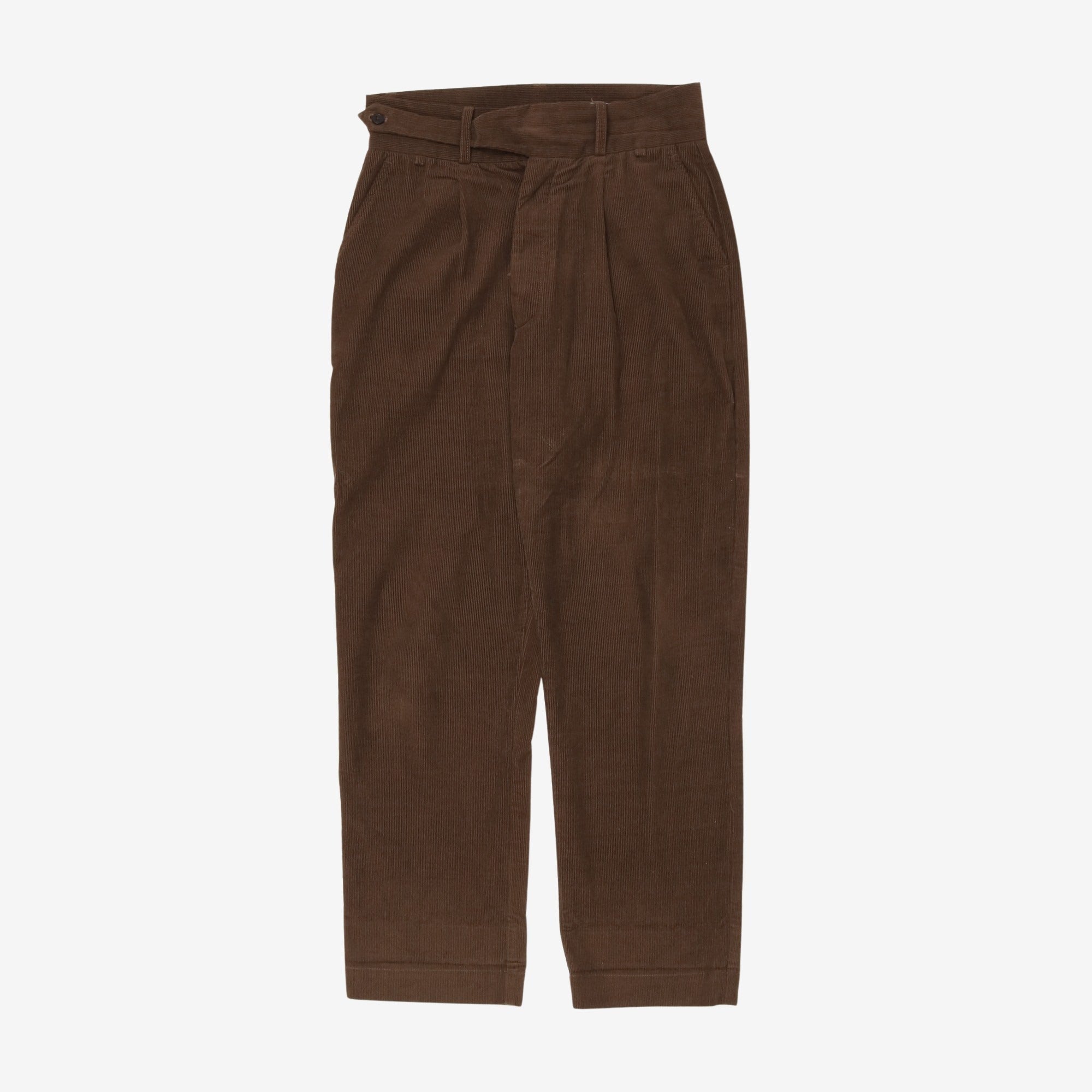 Side Button Corduroy Trousers