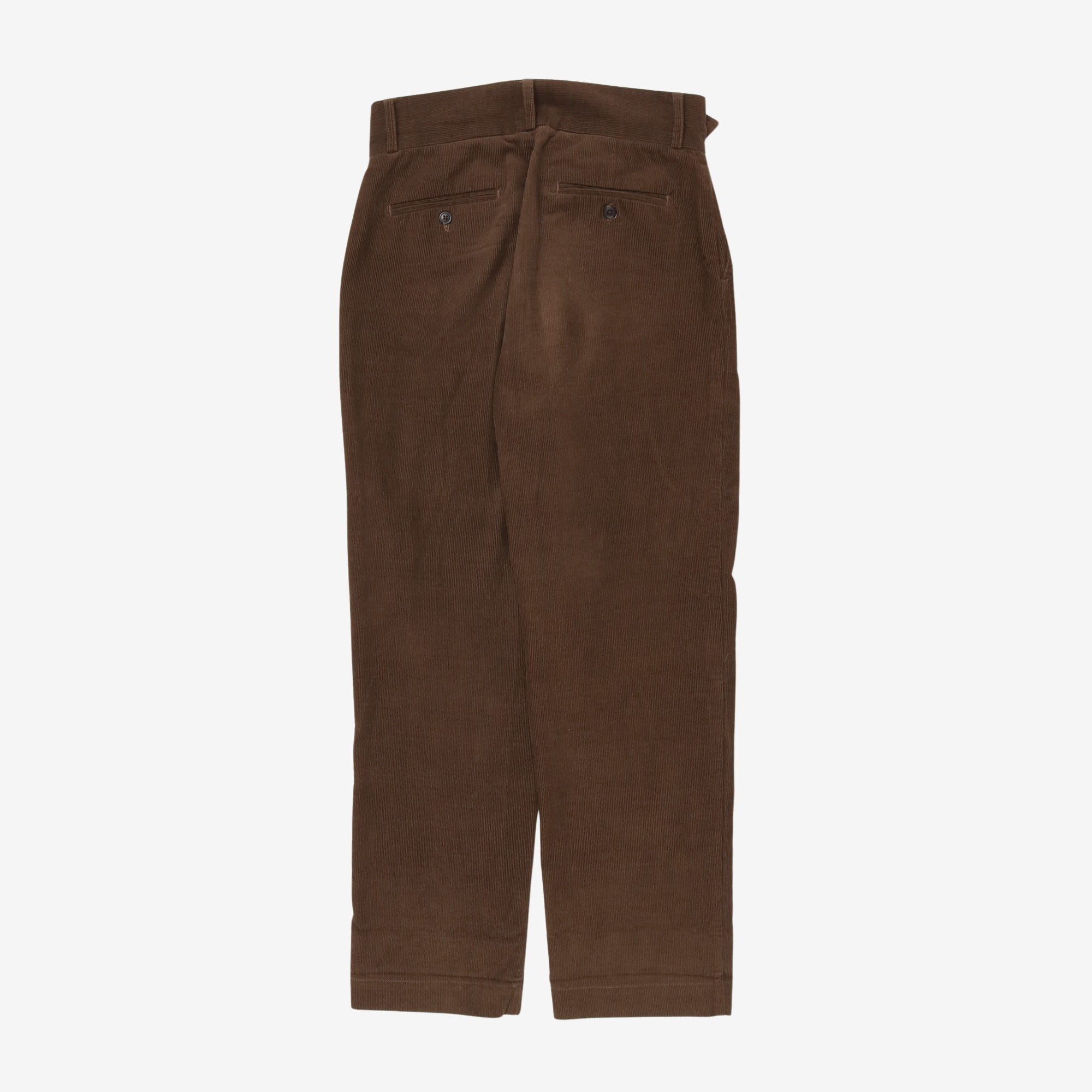 Side Button Corduroy Trousers