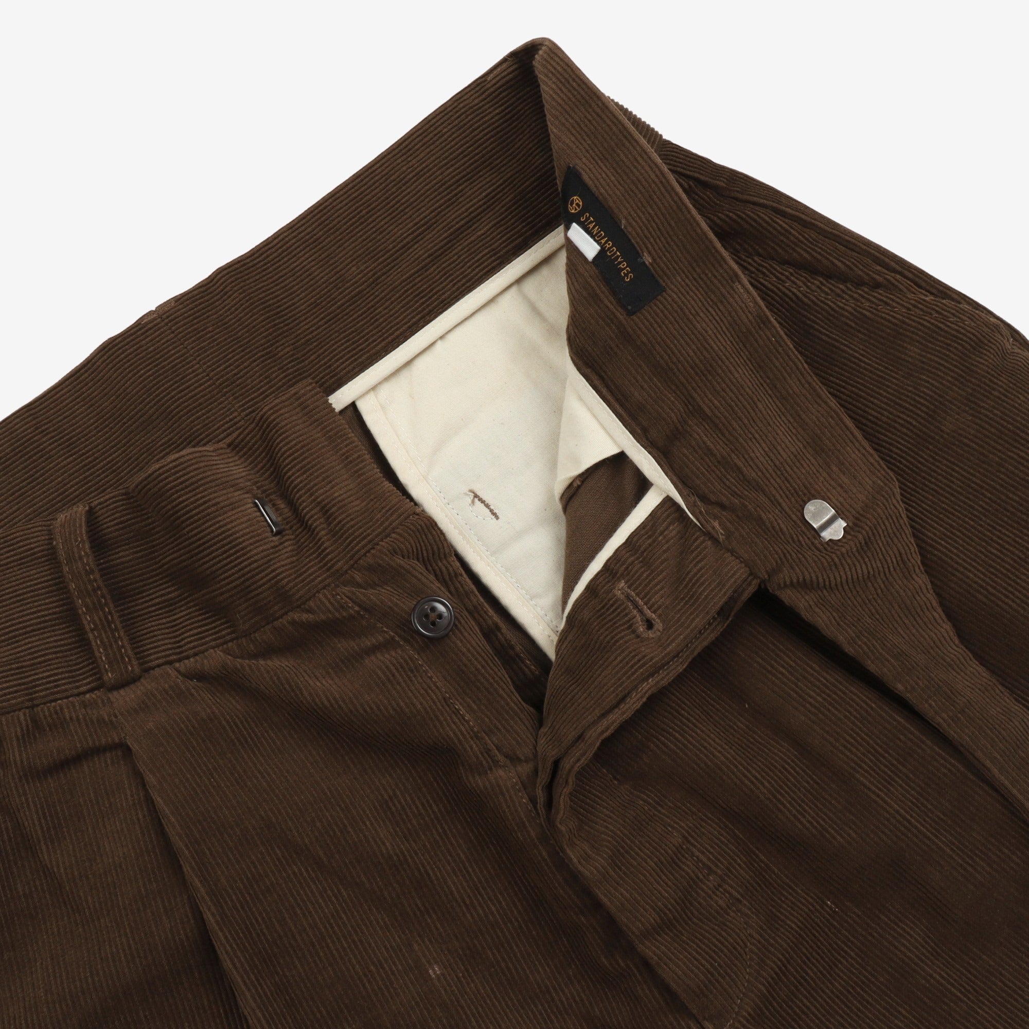 Side Button Corduroy Trousers