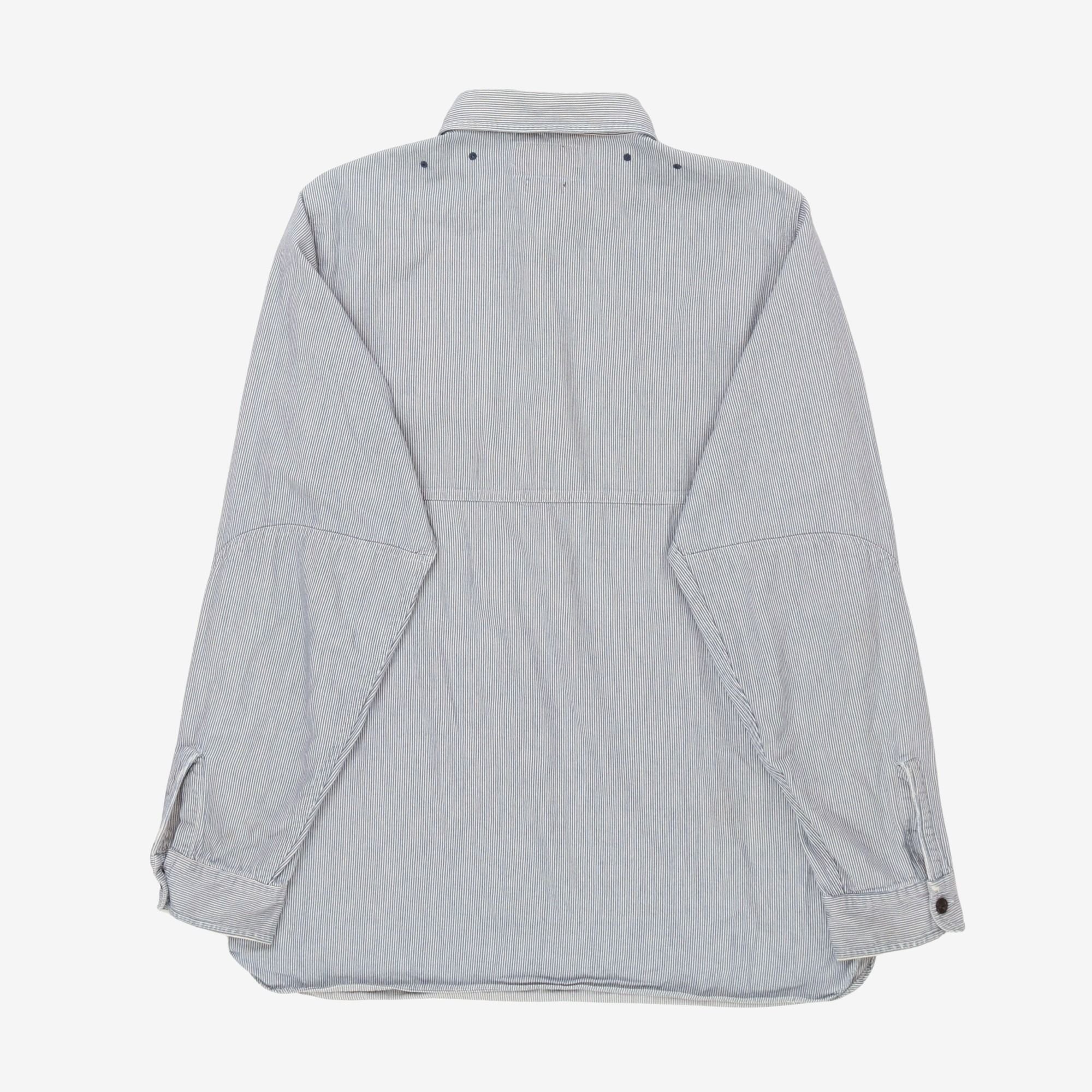RRL Hickory Stripe Half Zip Shirt – Marrkt