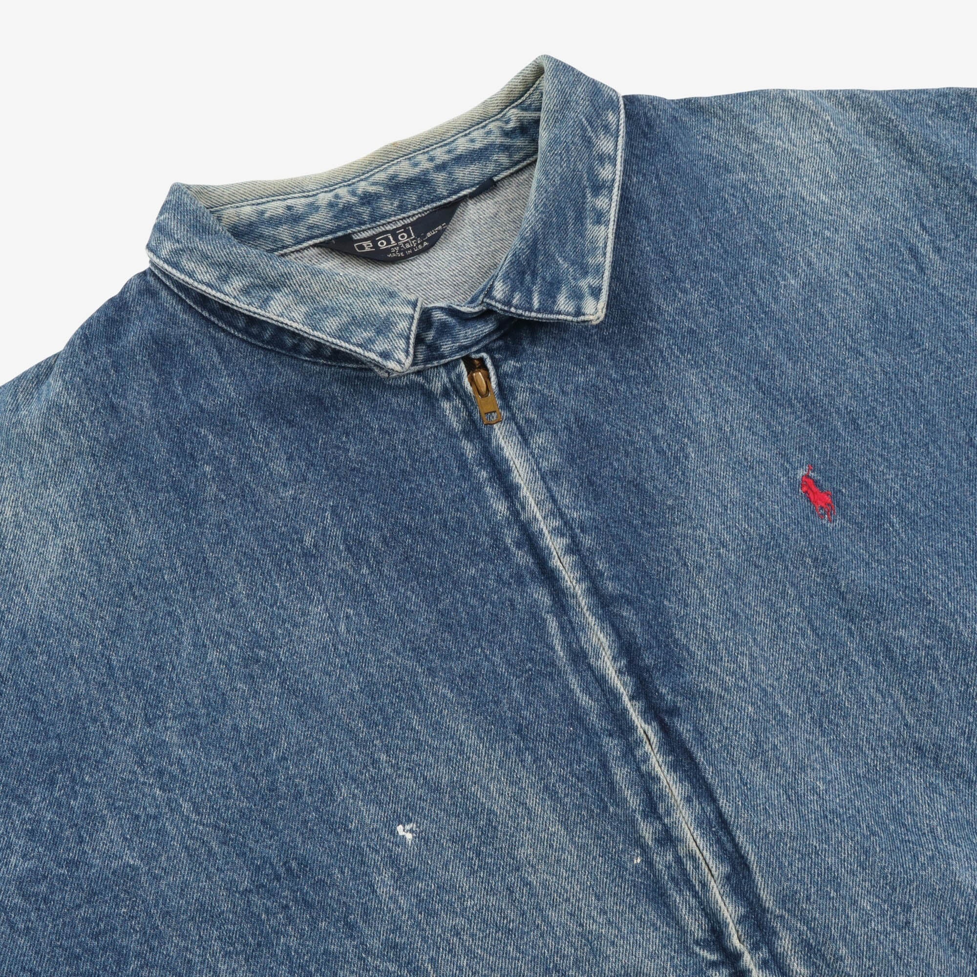 Denim Bomber Harrington Jacket