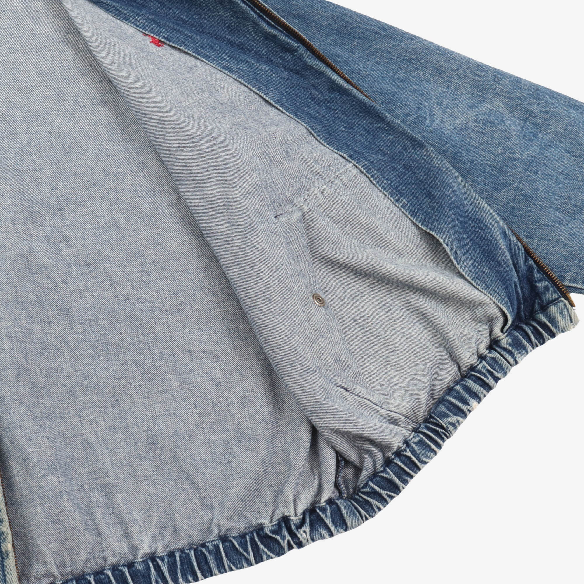 Denim Bomber Harrington Jacket