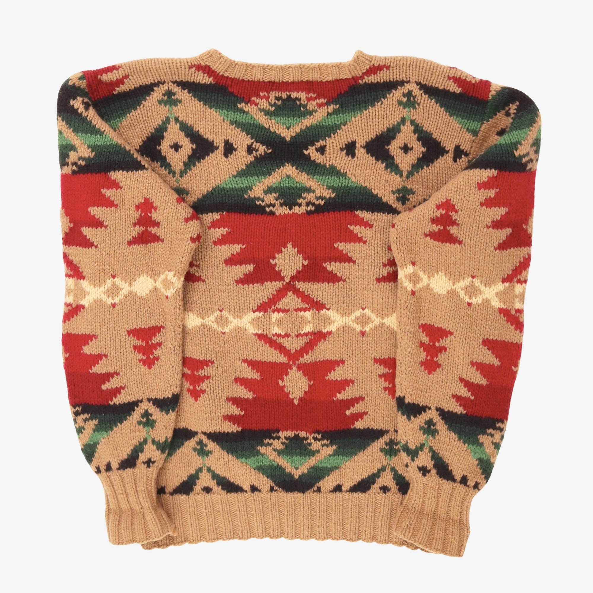 Vintage Aztec Pattern Knit Jumper