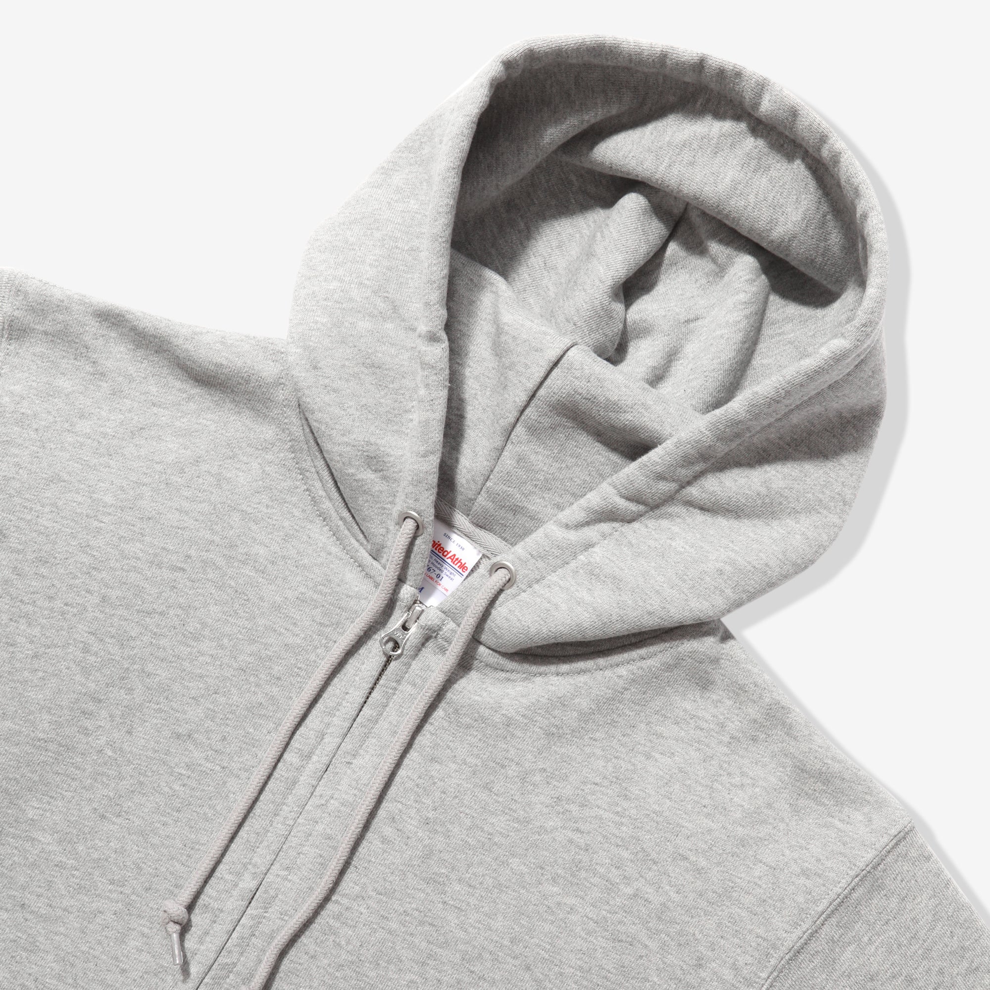 12.7oz Zip-Up Cotton Hoodie (Grey)