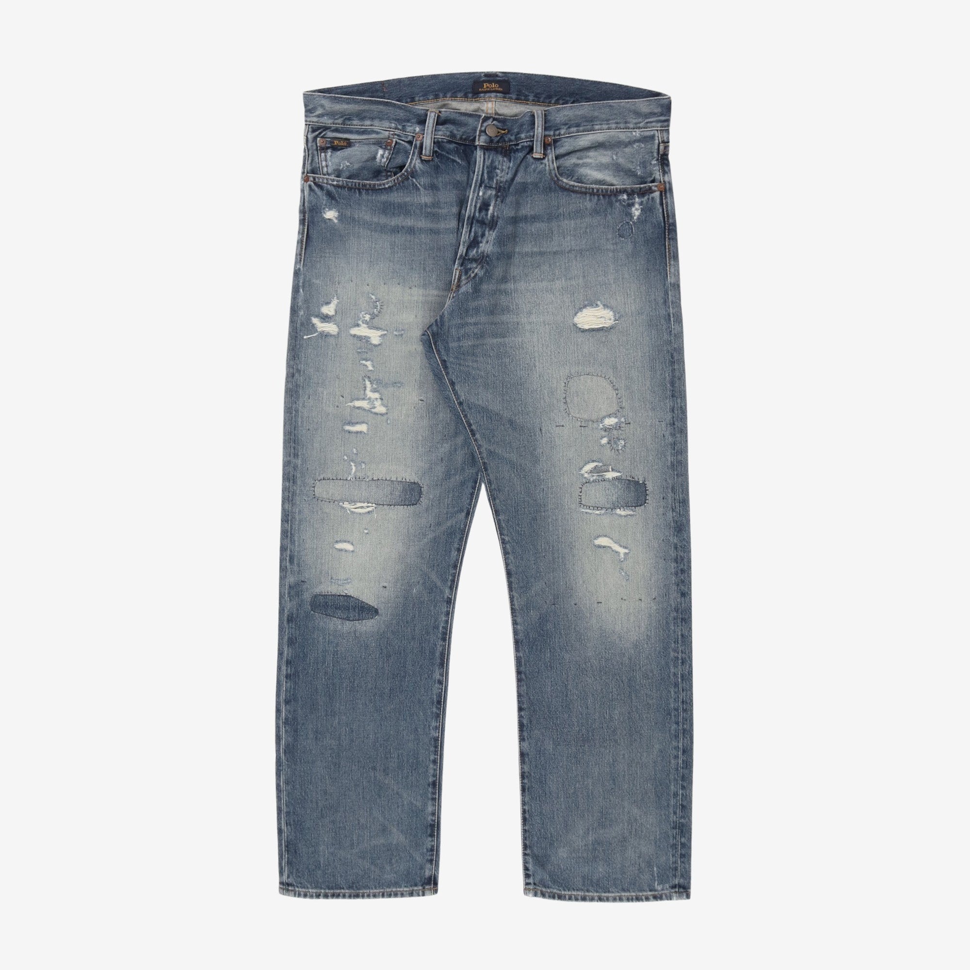 Polo Denim with Boro/Repair