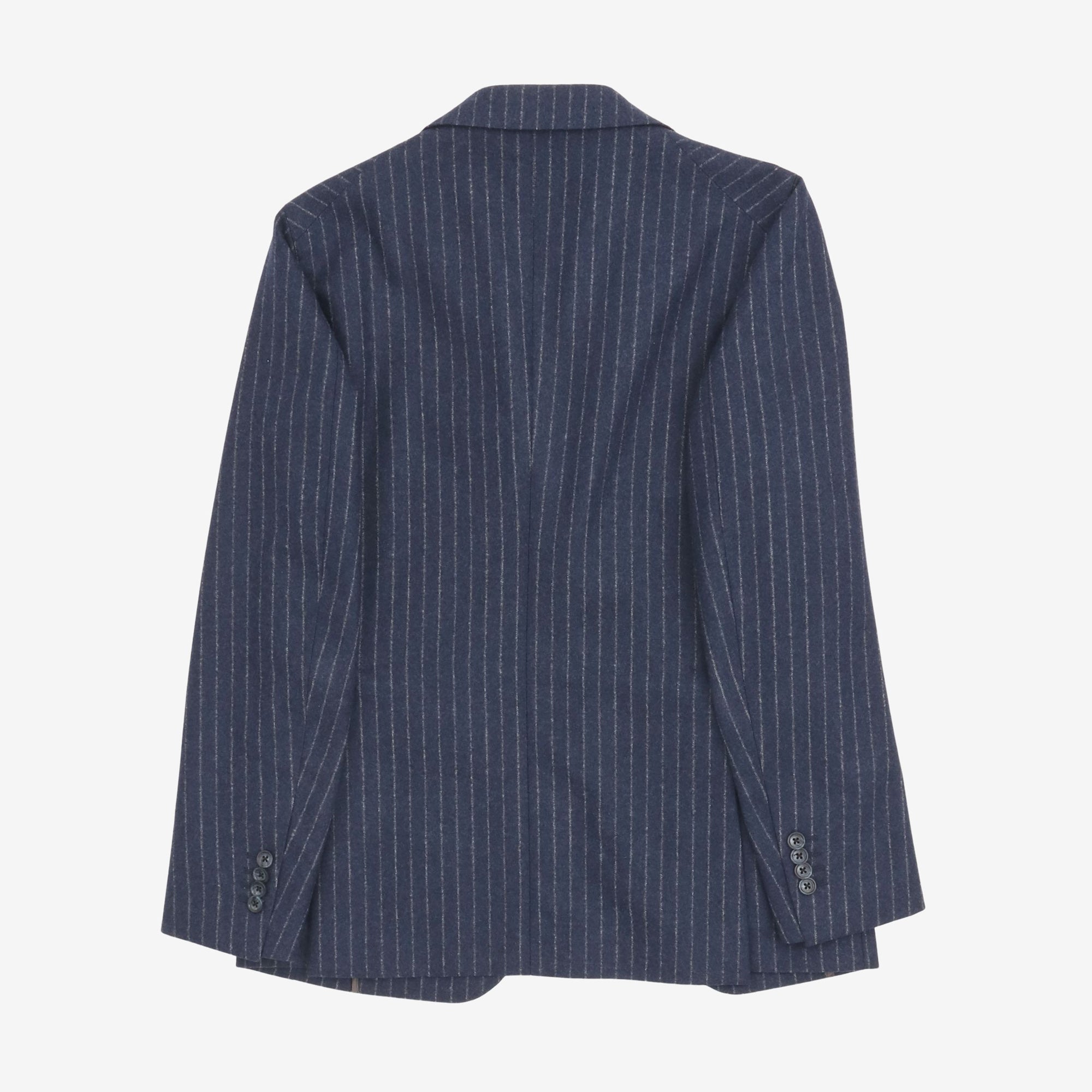 Pinstripe Wool Flannel Suit