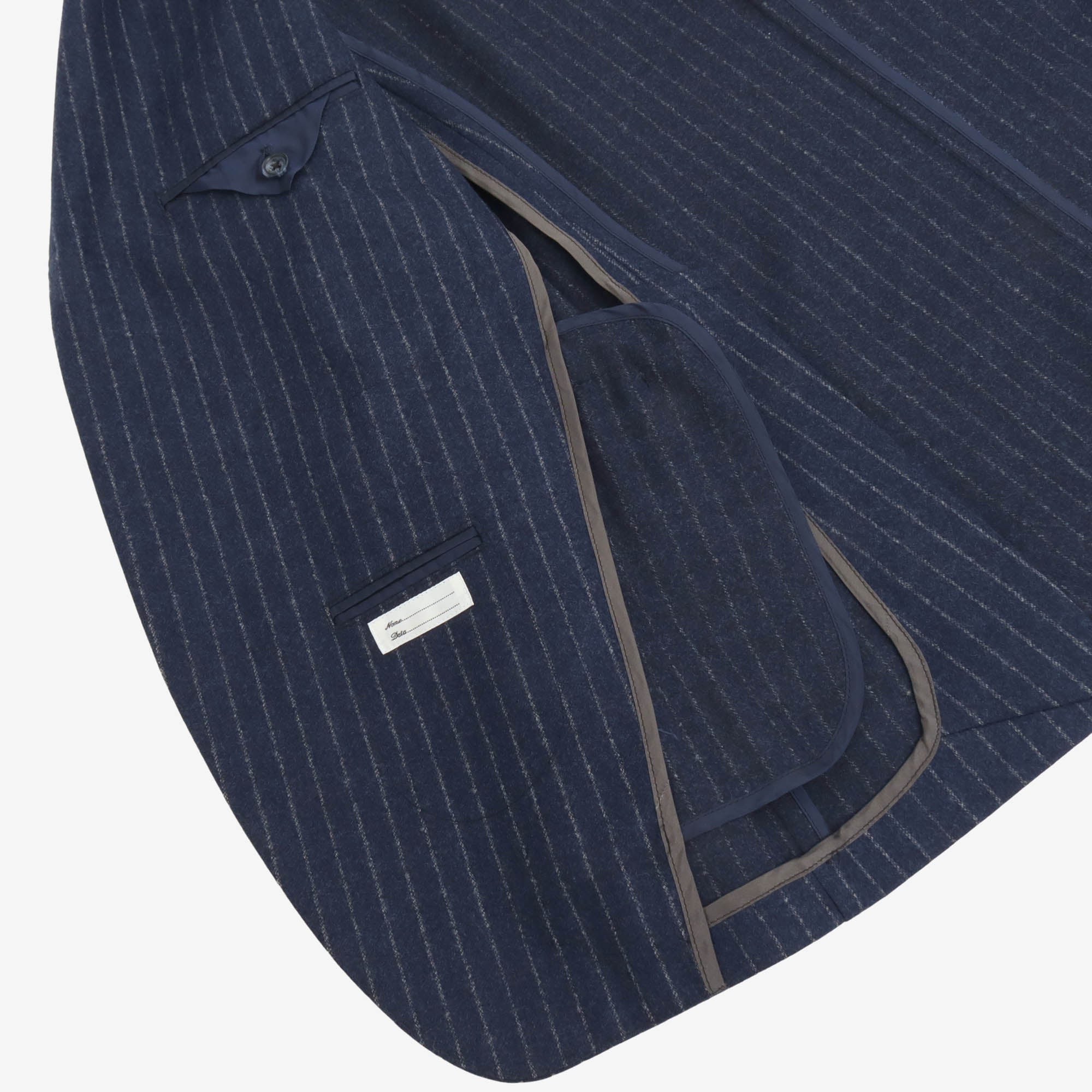 Pinstripe Wool Flannel Suit