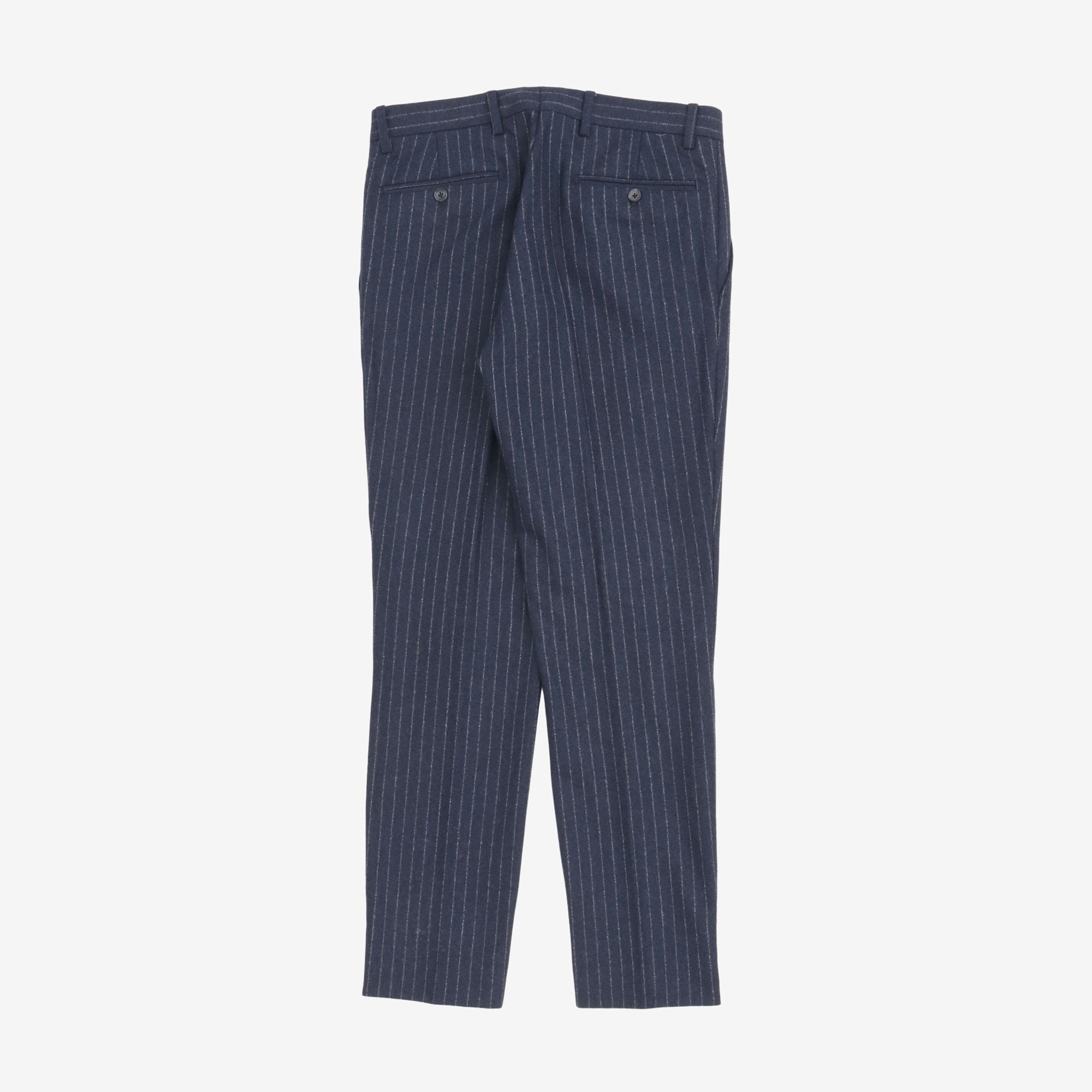 Pinstripe Wool Flannel Suit