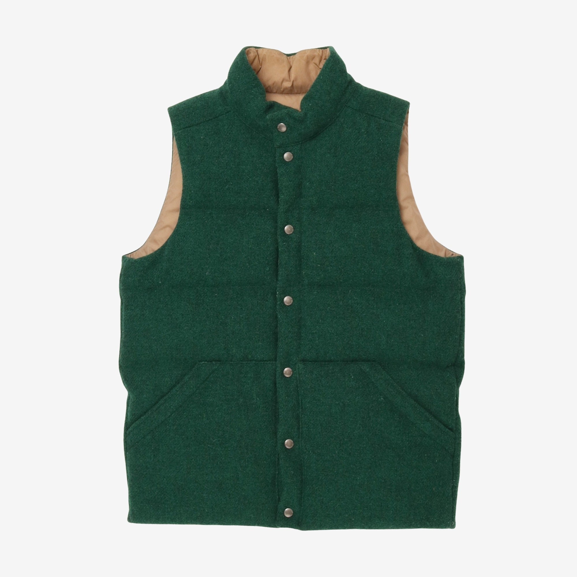 Reversible Tweed Down Vest