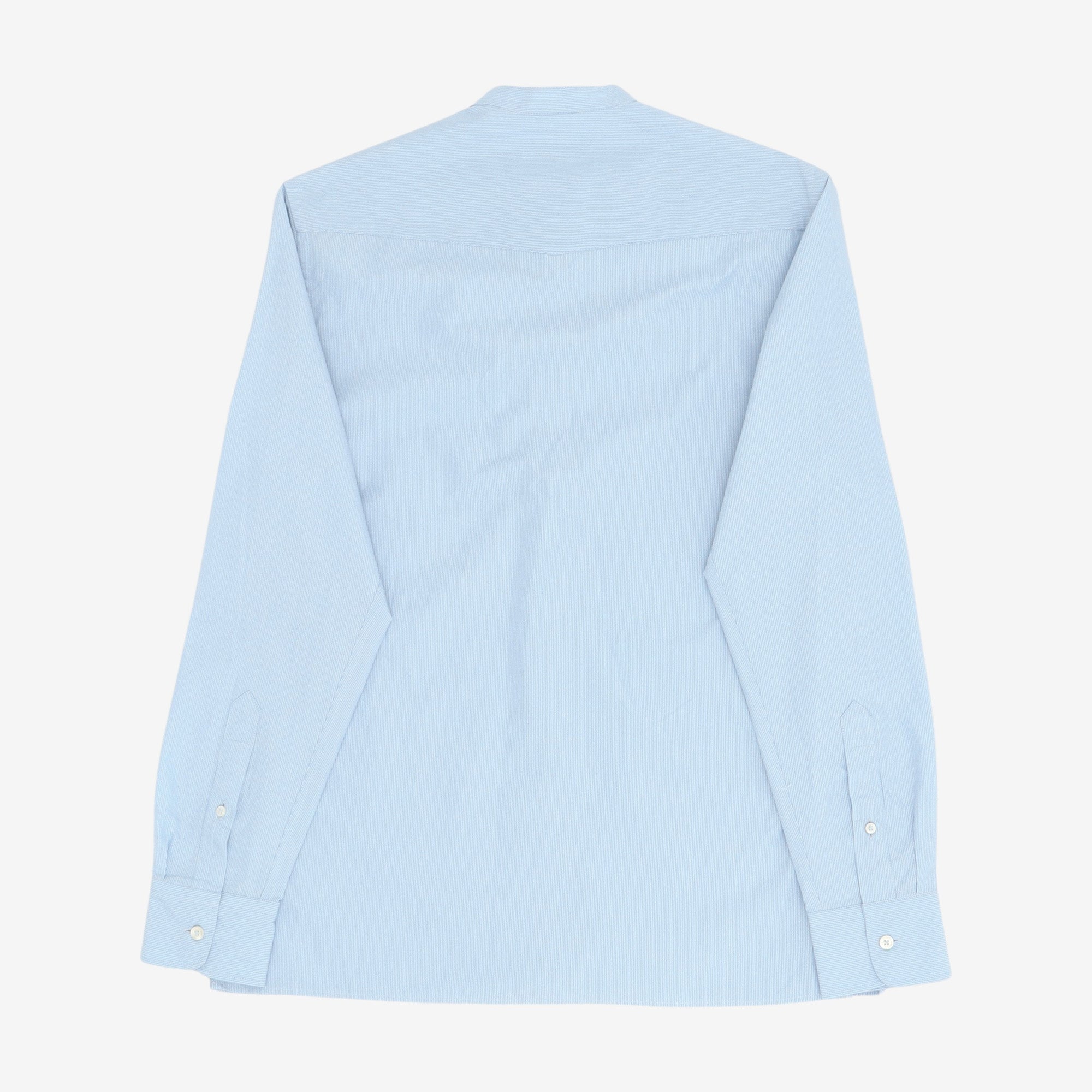 Grandad Collar Striped Shirt