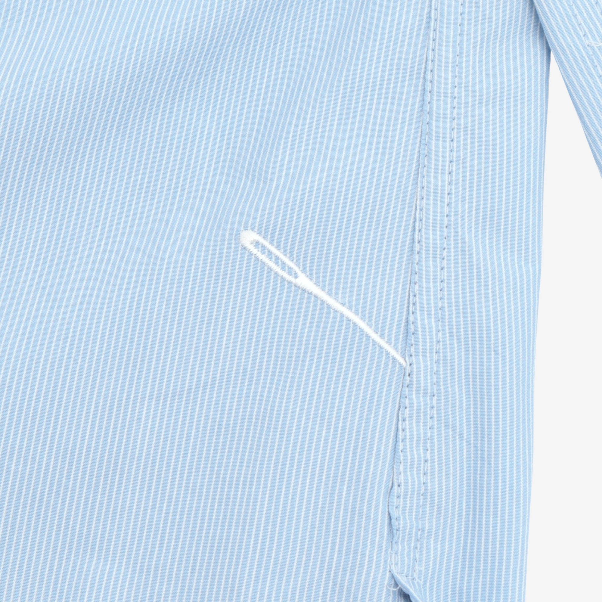 Grandad Collar Striped Shirt