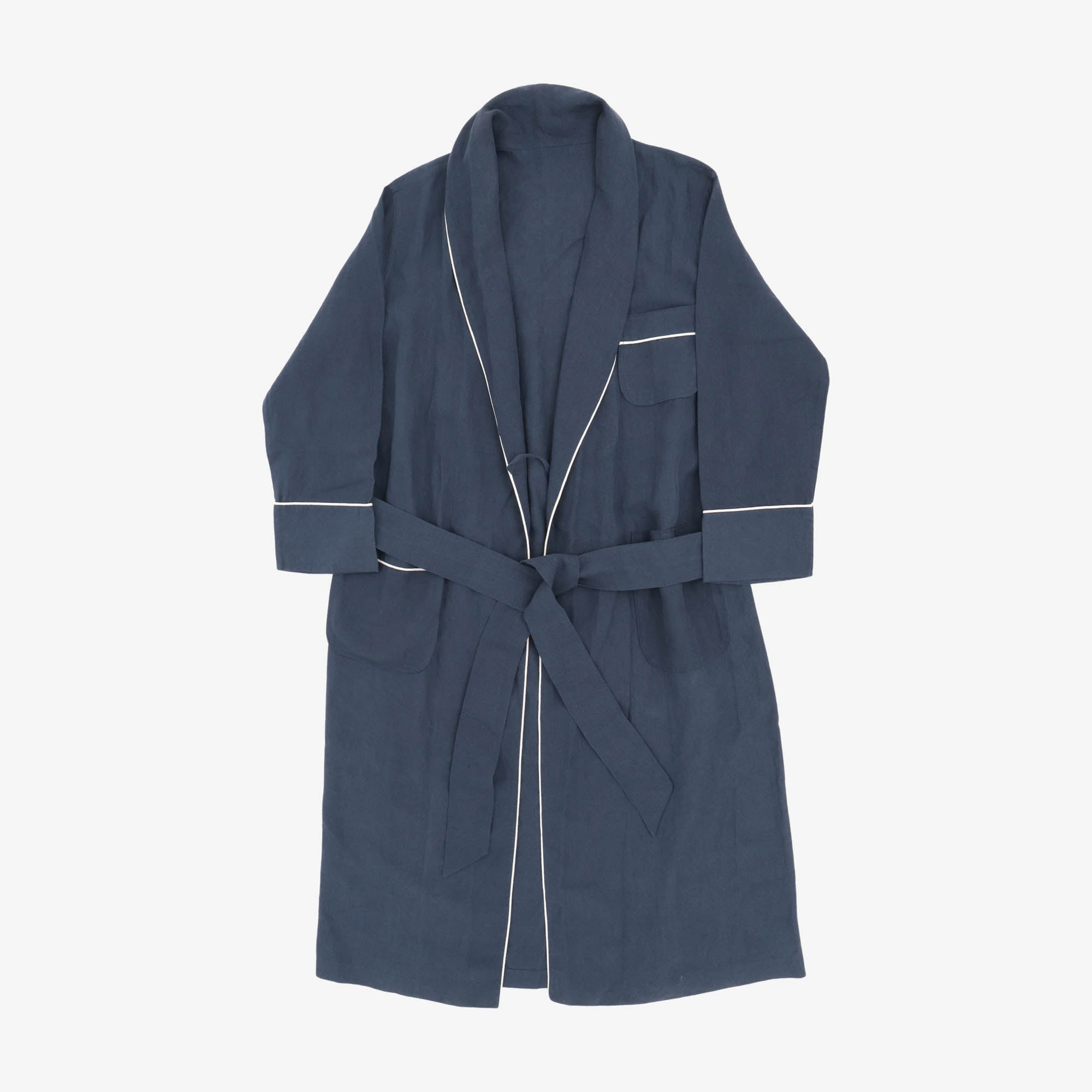 Piped Linen Robe