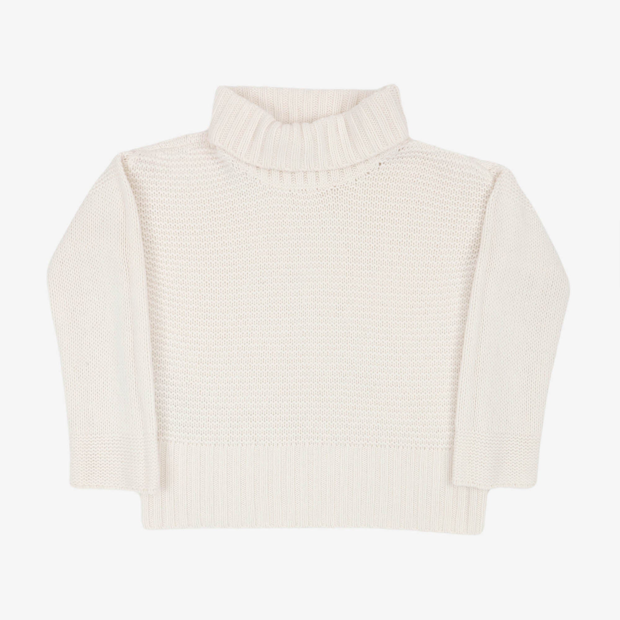Waffle Knit Turtleneck Sweater