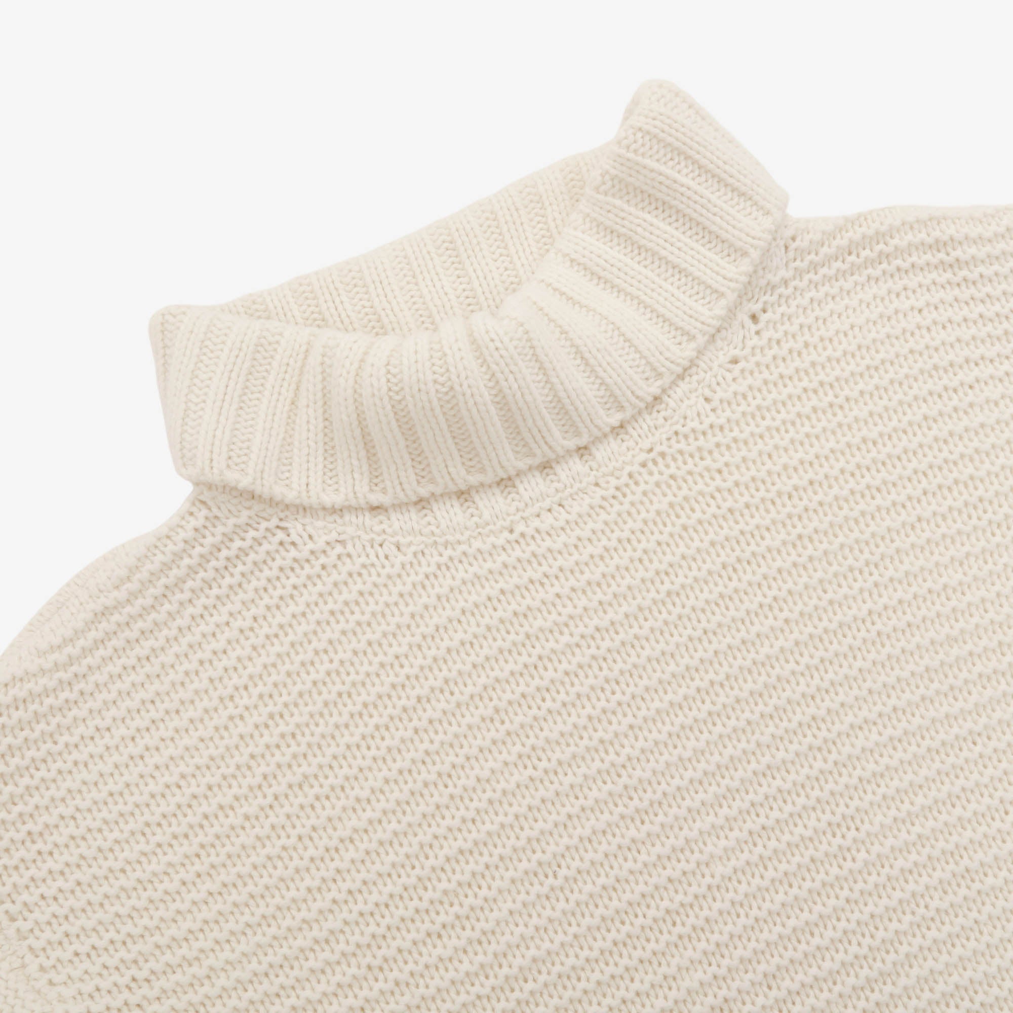 Waffle Knit Turtleneck Sweater