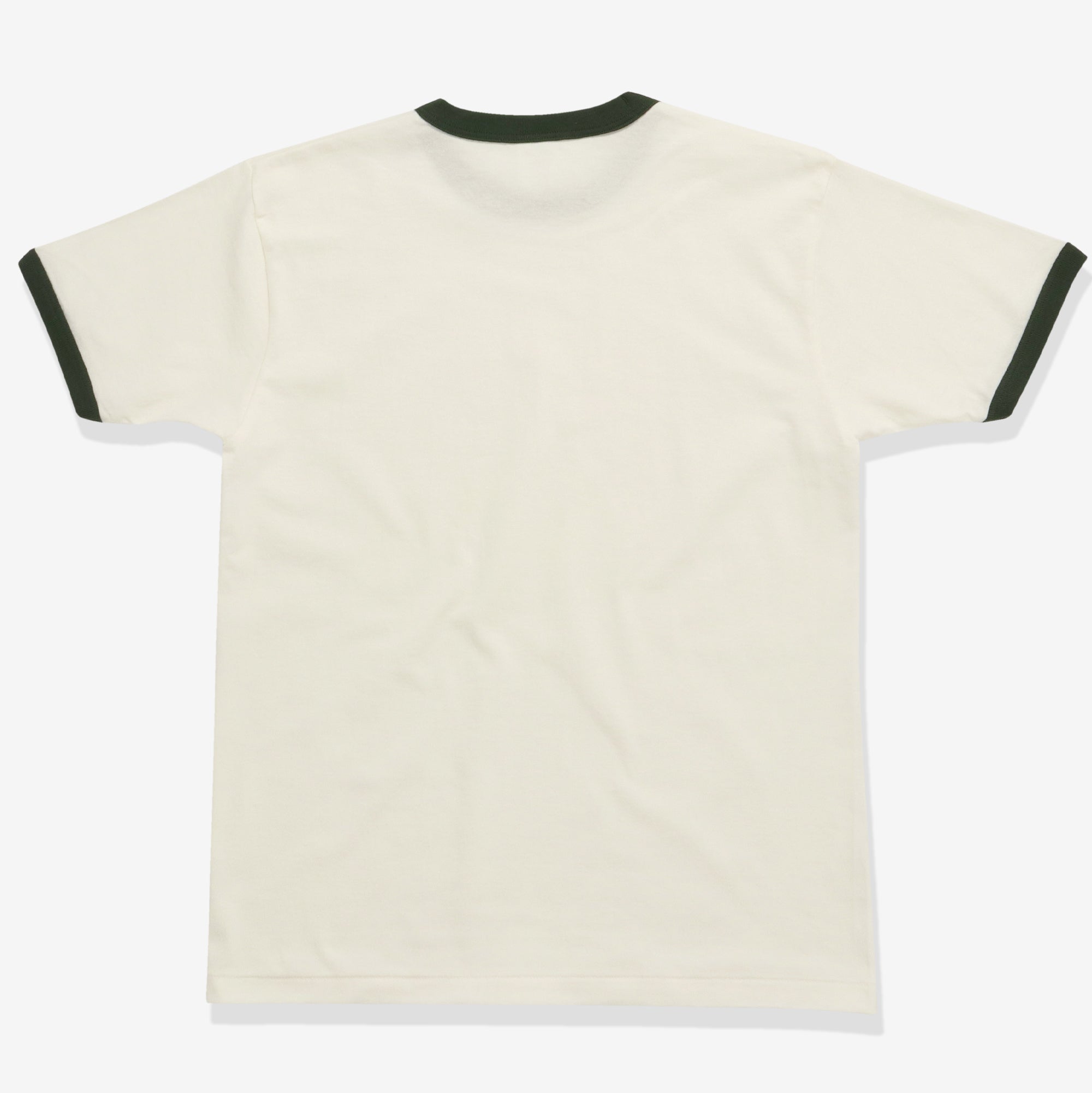 Ringer Tee - Ecru / Green