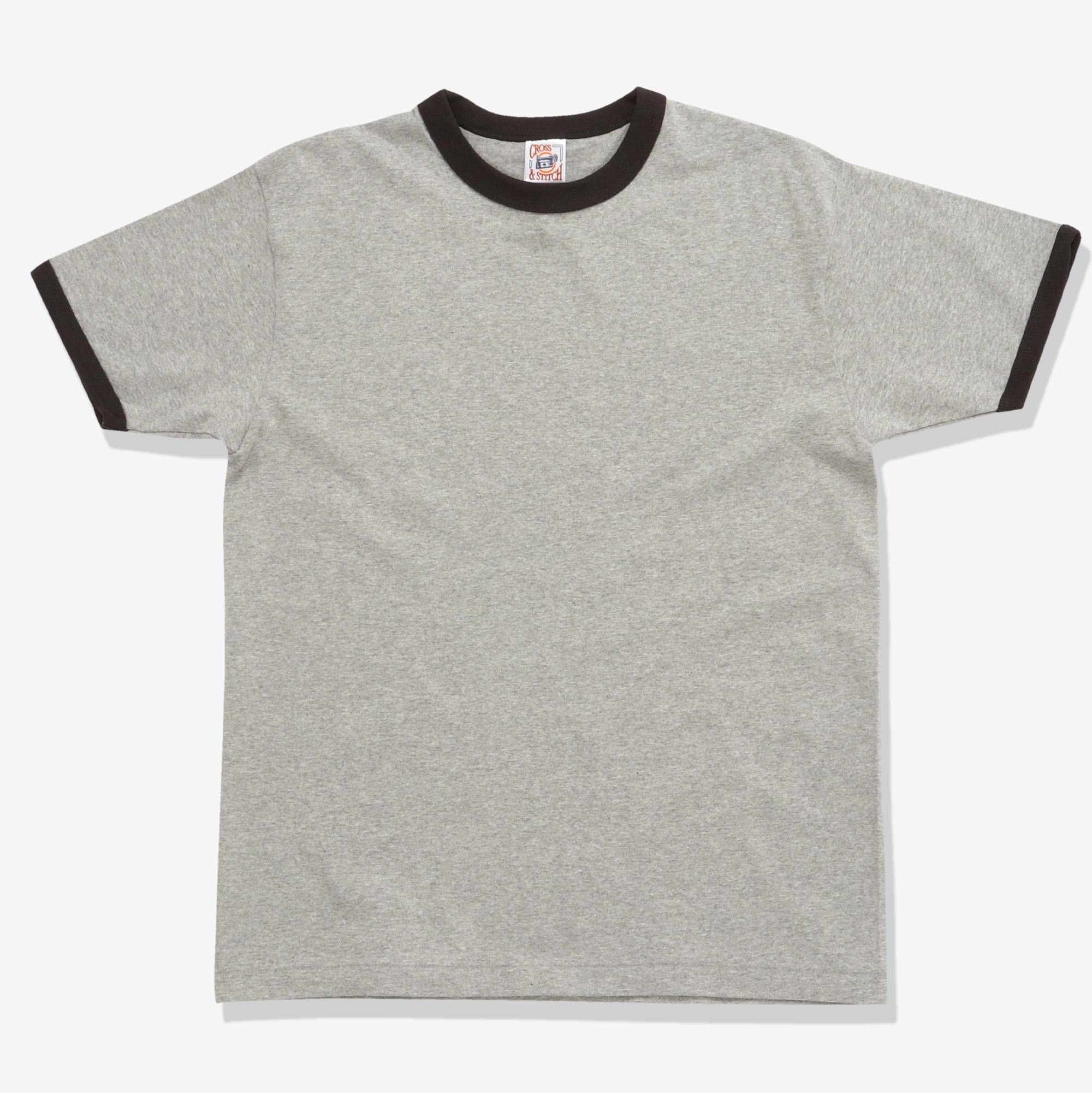 Ringer Tee - Grey / Sumi