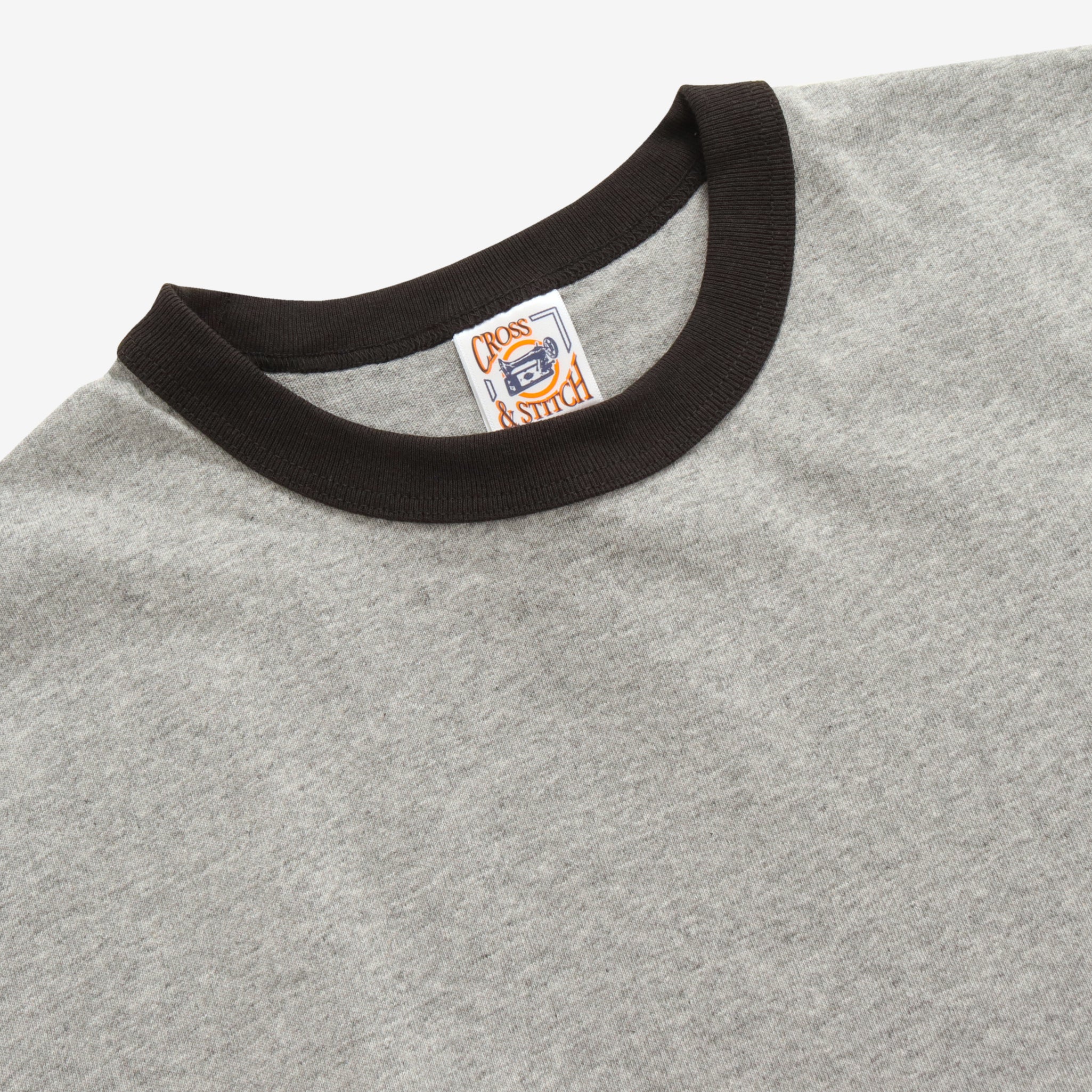 Ringer Tee - Grey / Sumi